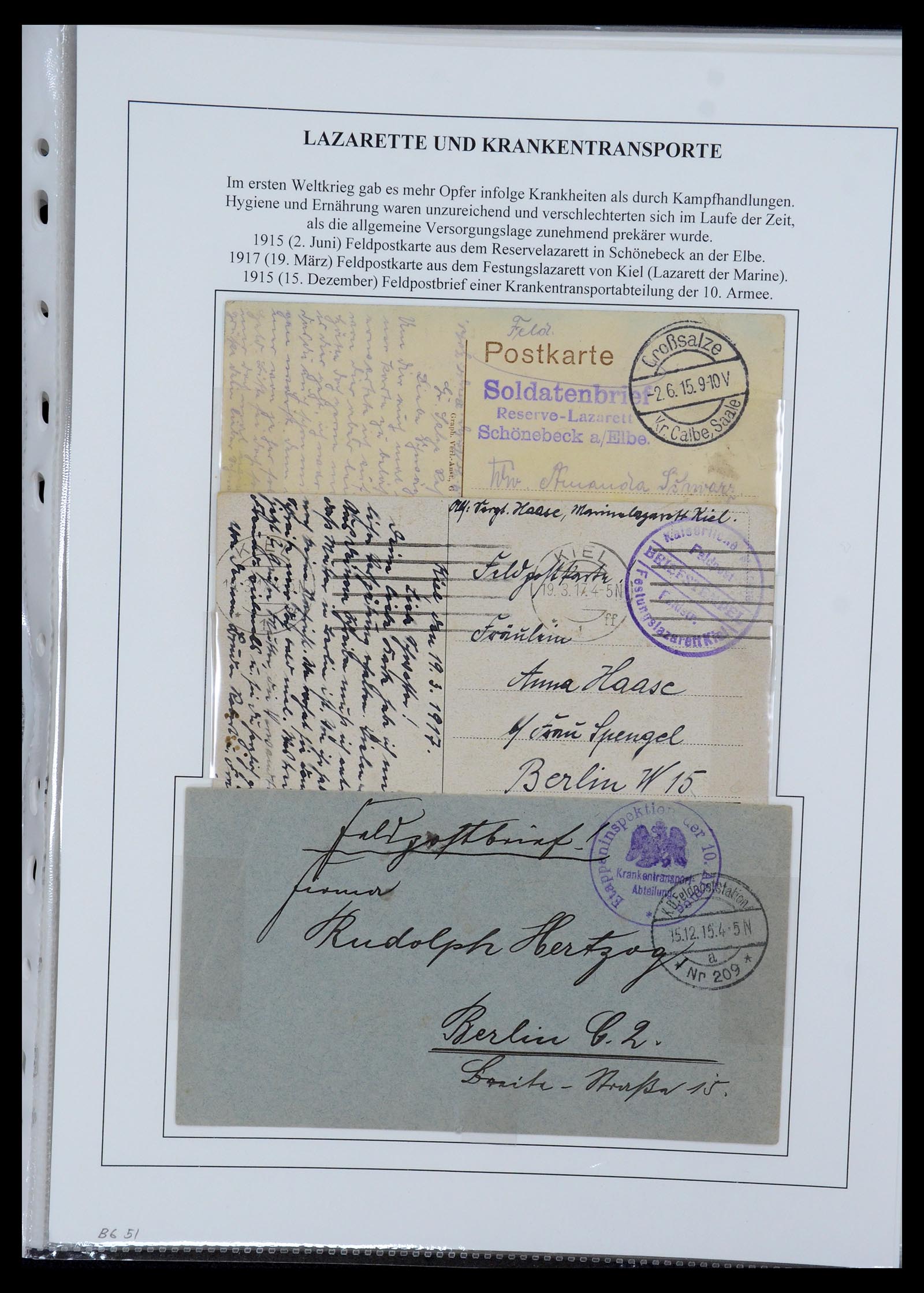 35566 020 - Postzegelverzameling 35566 Duitsland WO I veldpost 1914-1918.