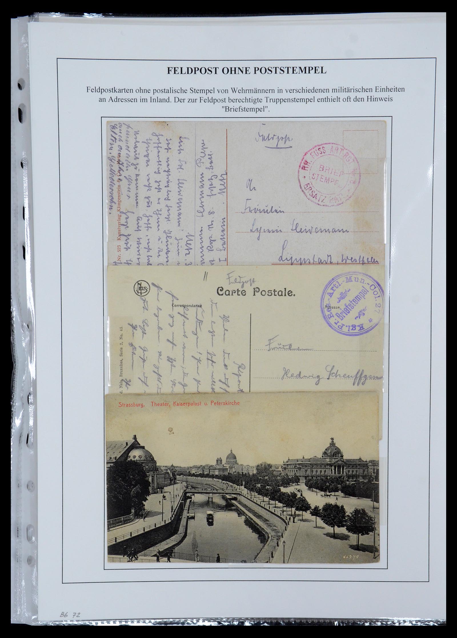35566 027 - Postzegelverzameling 35566 Duitsland WO I veldpost 1914-1918.