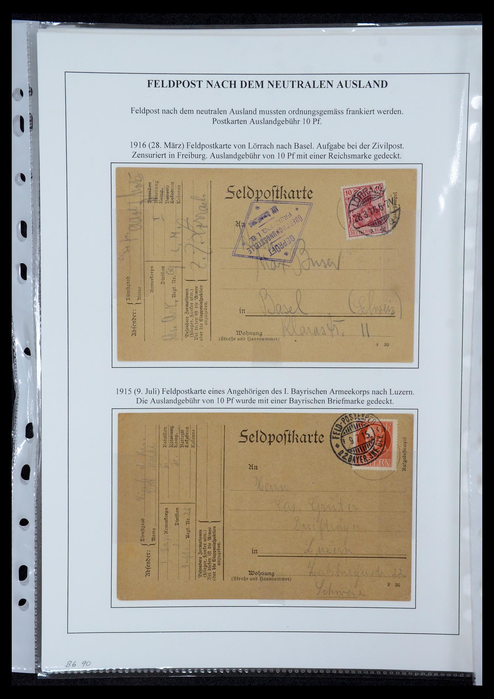 35566 035 - Postzegelverzameling 35566 Duitsland WO I veldpost 1914-1918.
