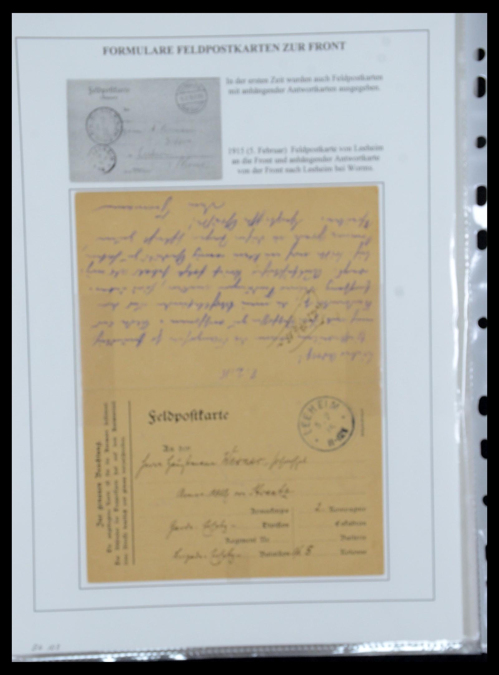 35566 043 - Postzegelverzameling 35566 Duitsland WO I veldpost 1914-1918.