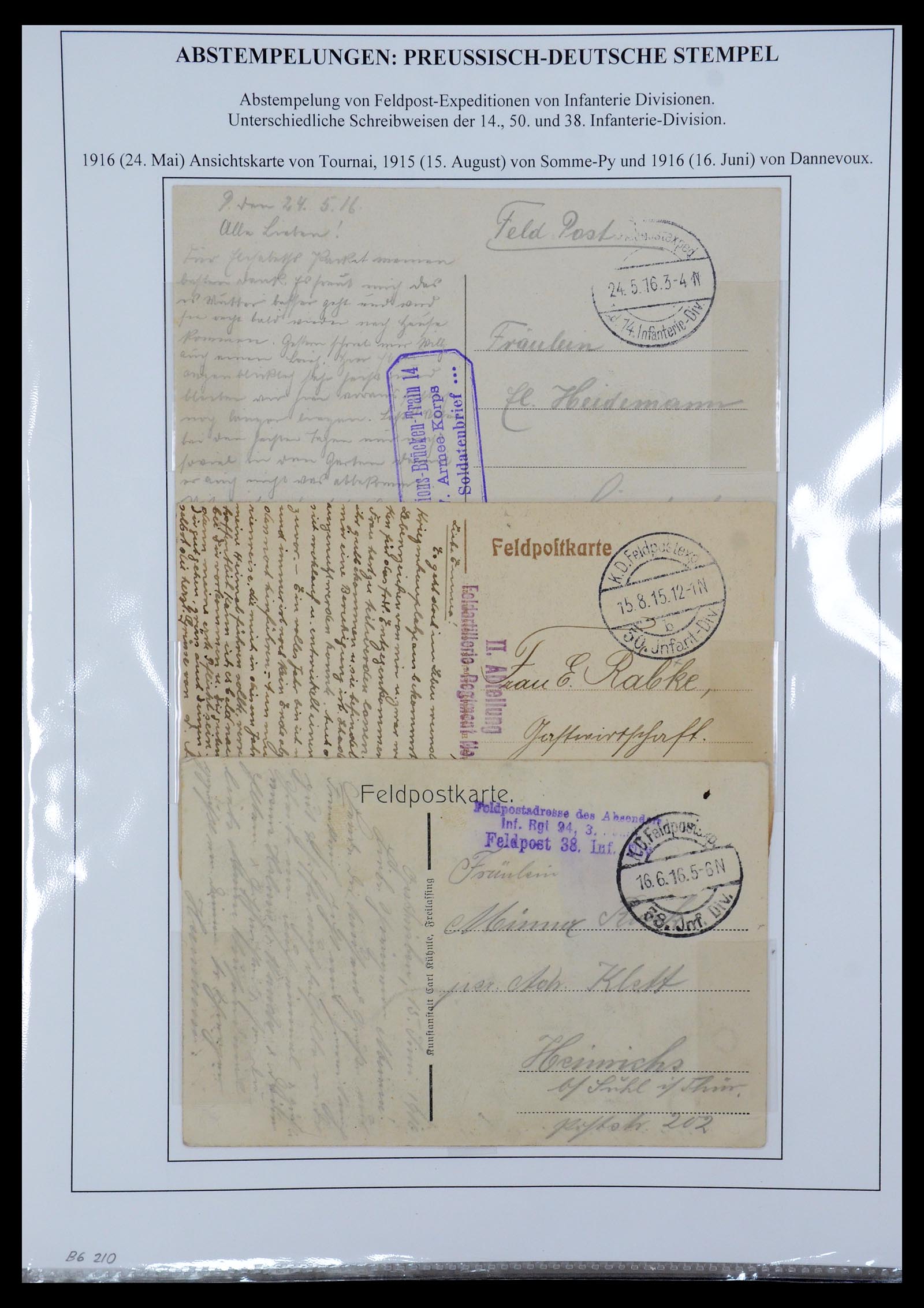 35566 078 - Postzegelverzameling 35566 Duitsland WO I veldpost 1914-1918.
