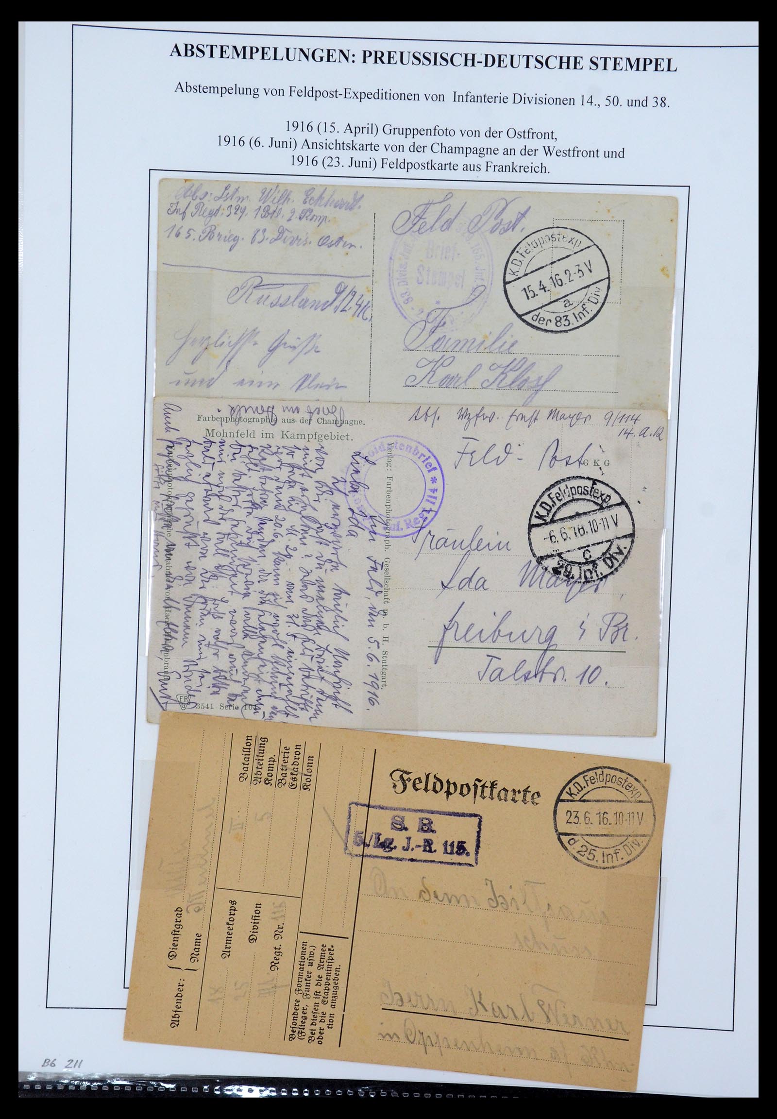 35566 079 - Stamp Collection 35566 Germany WW I fieldpost 1914-1918.