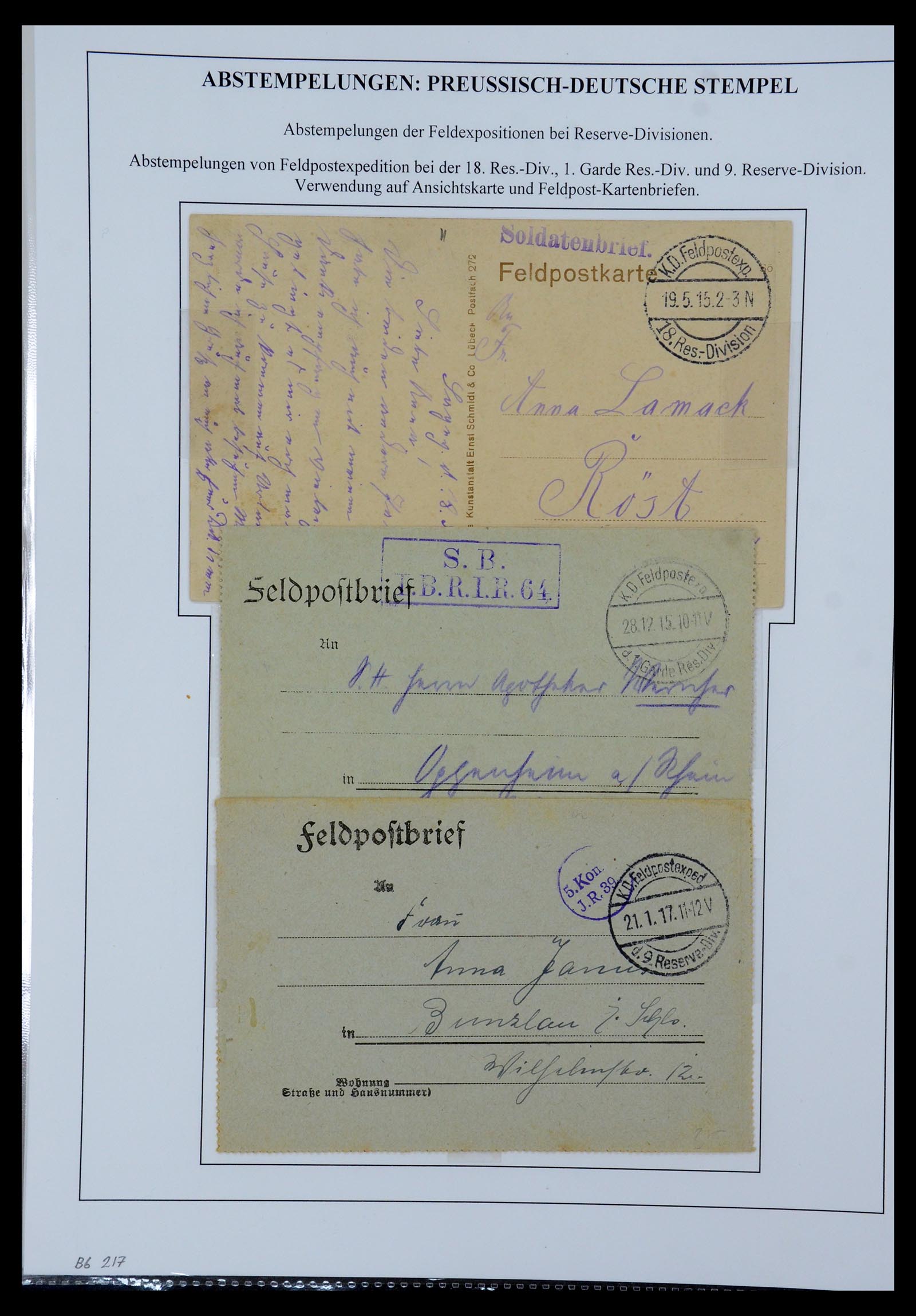35566 083 - Postzegelverzameling 35566 Duitsland WO I veldpost 1914-1918.