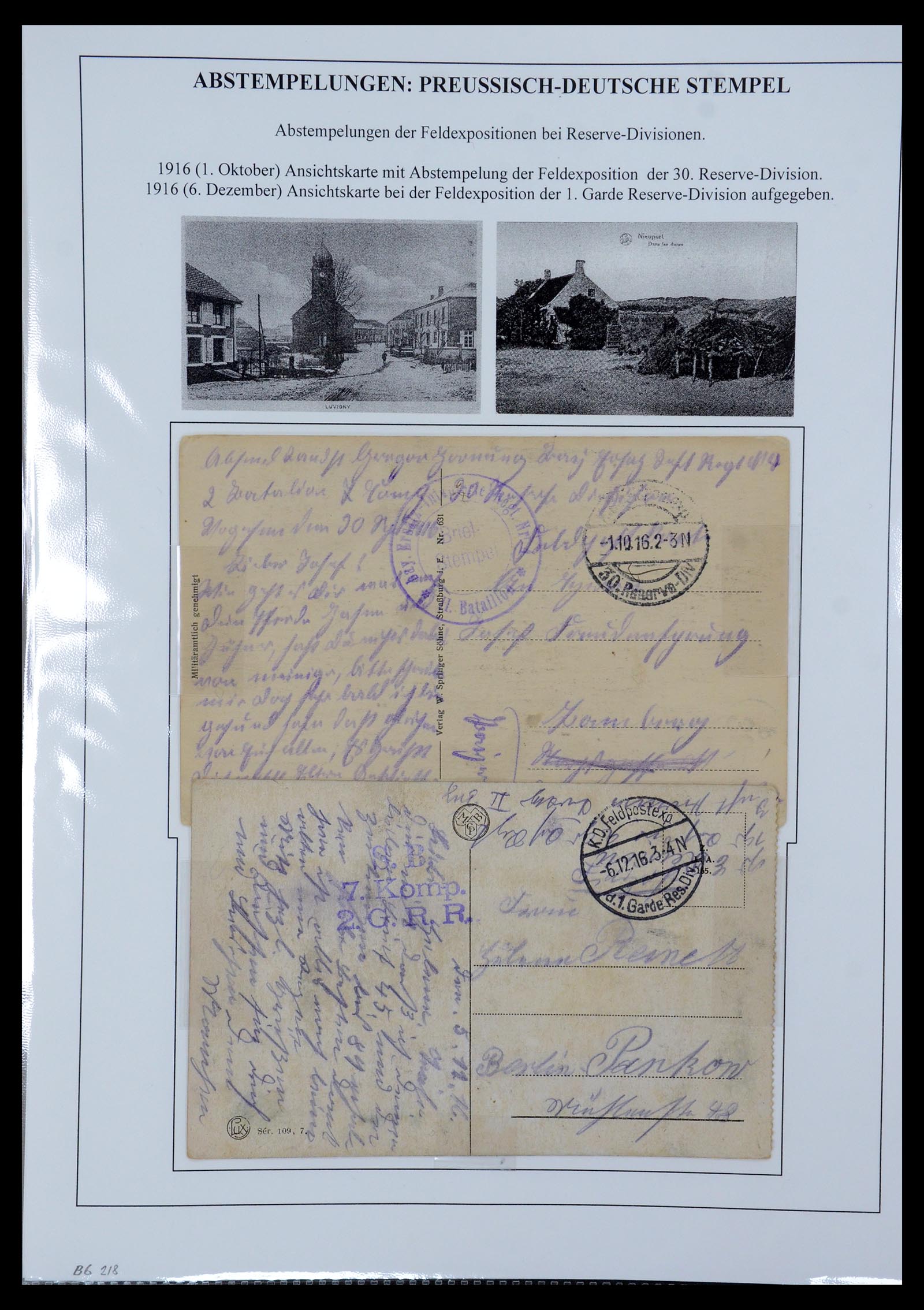 35566 084 - Postzegelverzameling 35566 Duitsland WO I veldpost 1914-1918.