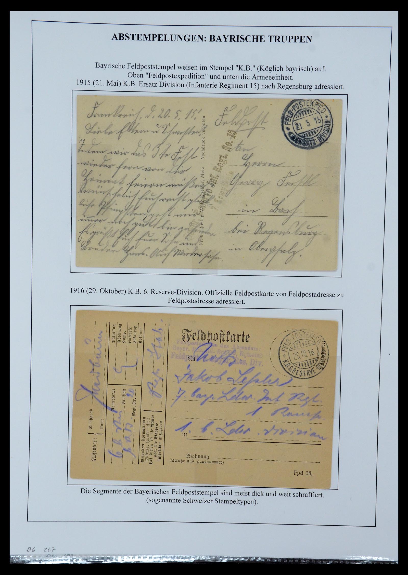35566 099 - Stamp Collection 35566 Germany WW I fieldpost 1914-1918.
