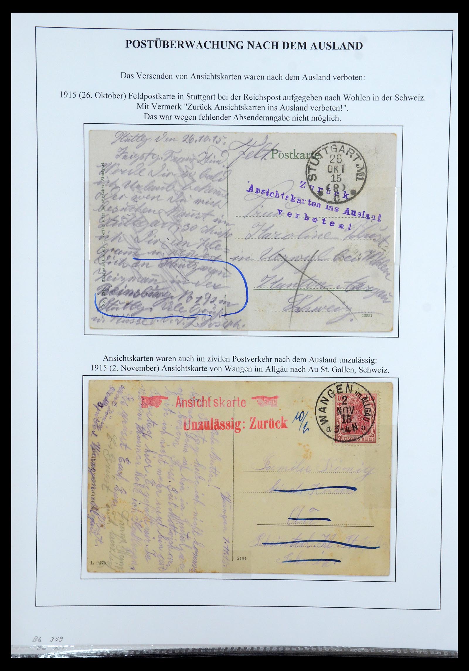 35566 135 - Stamp Collection 35566 Germany WW I fieldpost 1914-1918.
