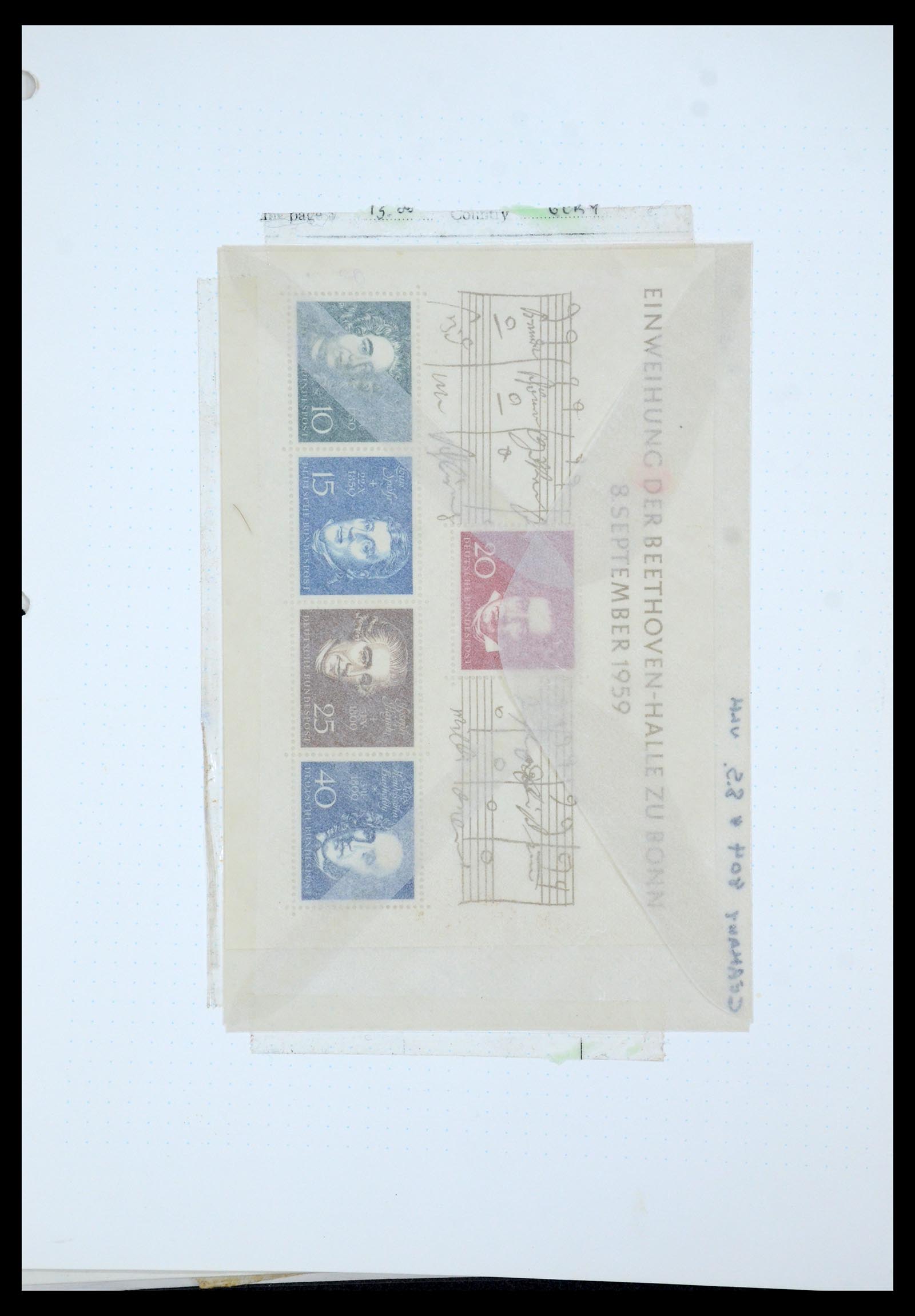35567 044 - Postzegelverzameling 35567 Motief Beethoven 1920-1970.