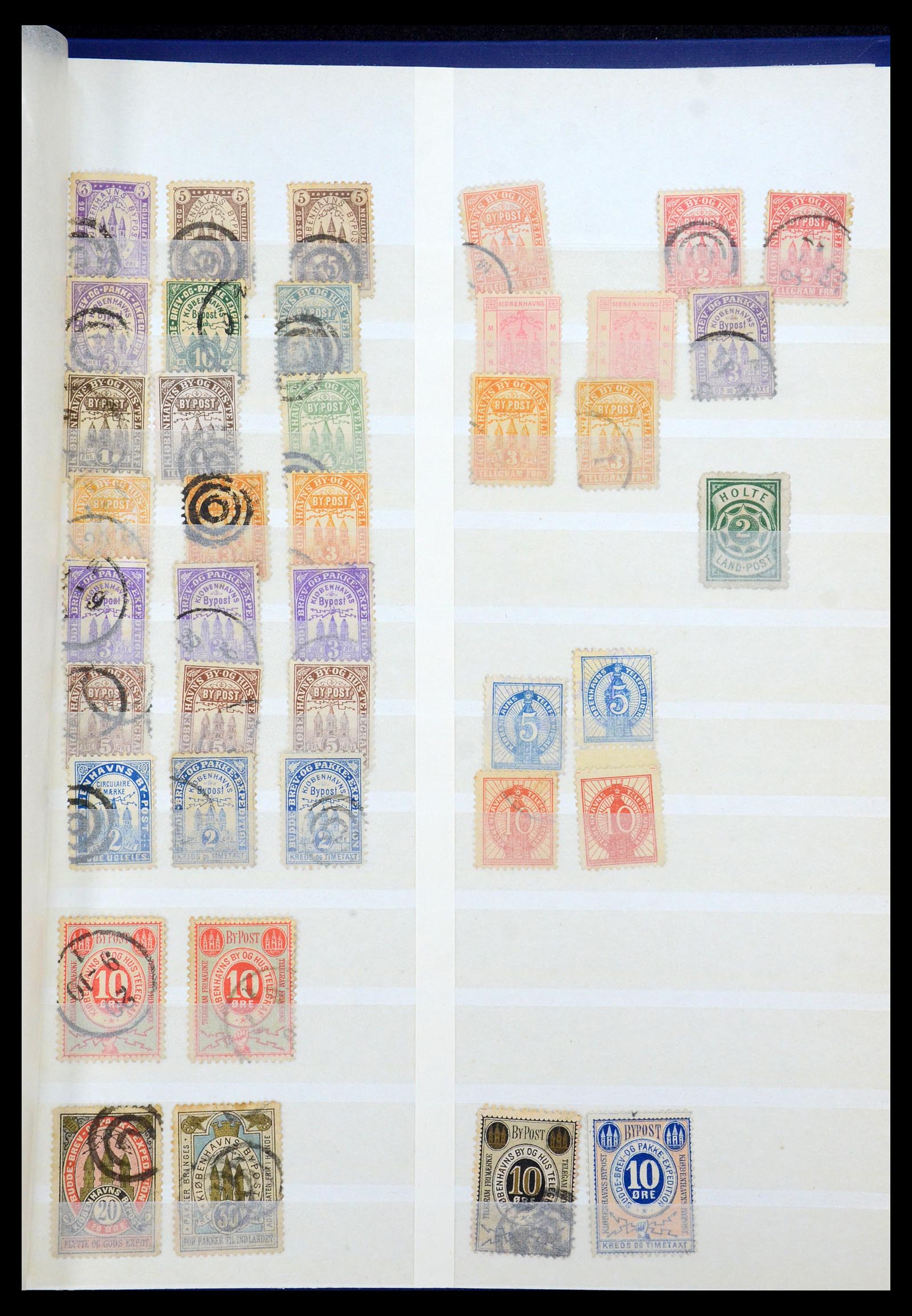 35568 001 - Postzegelverzameling 35568 Denemarken lokaalzegels.