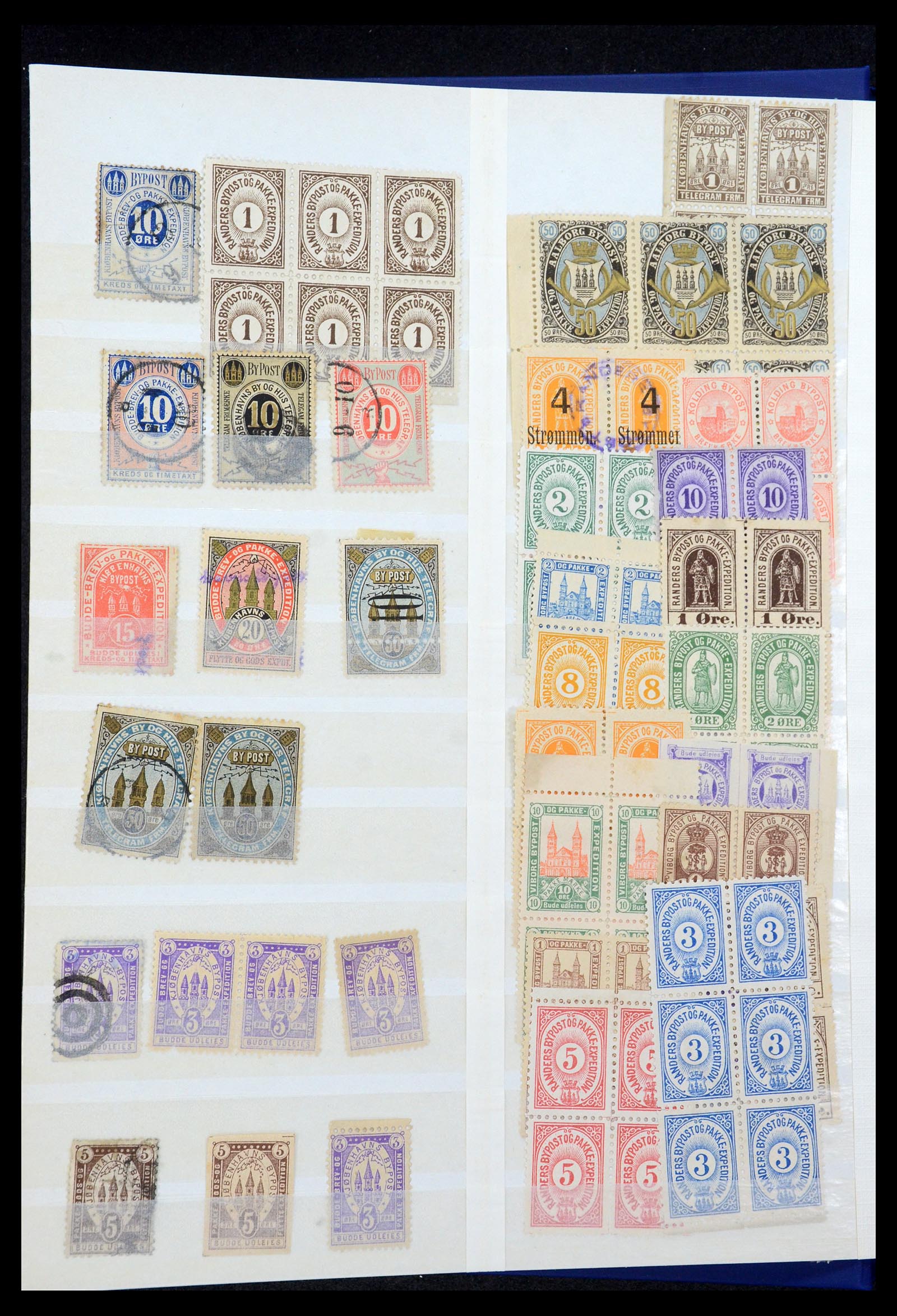 35568 002 - Postzegelverzameling 35568 Denemarken lokaalzegels.