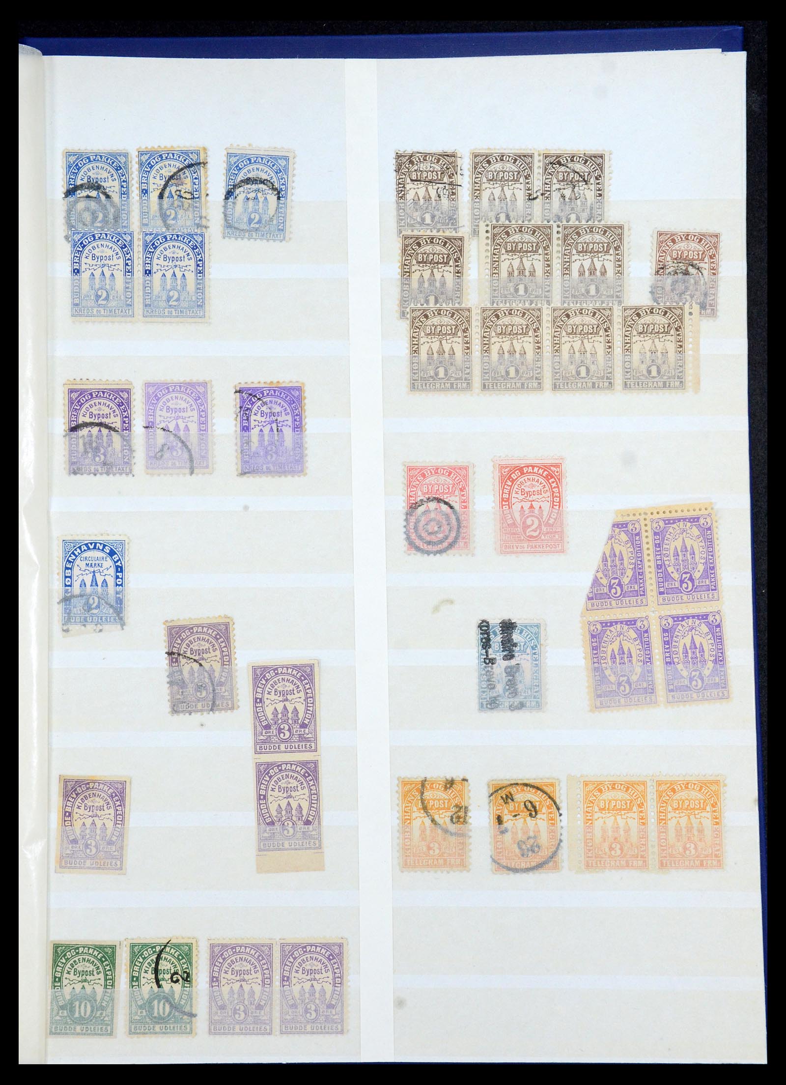 35568 003 - Postzegelverzameling 35568 Denemarken lokaalzegels.