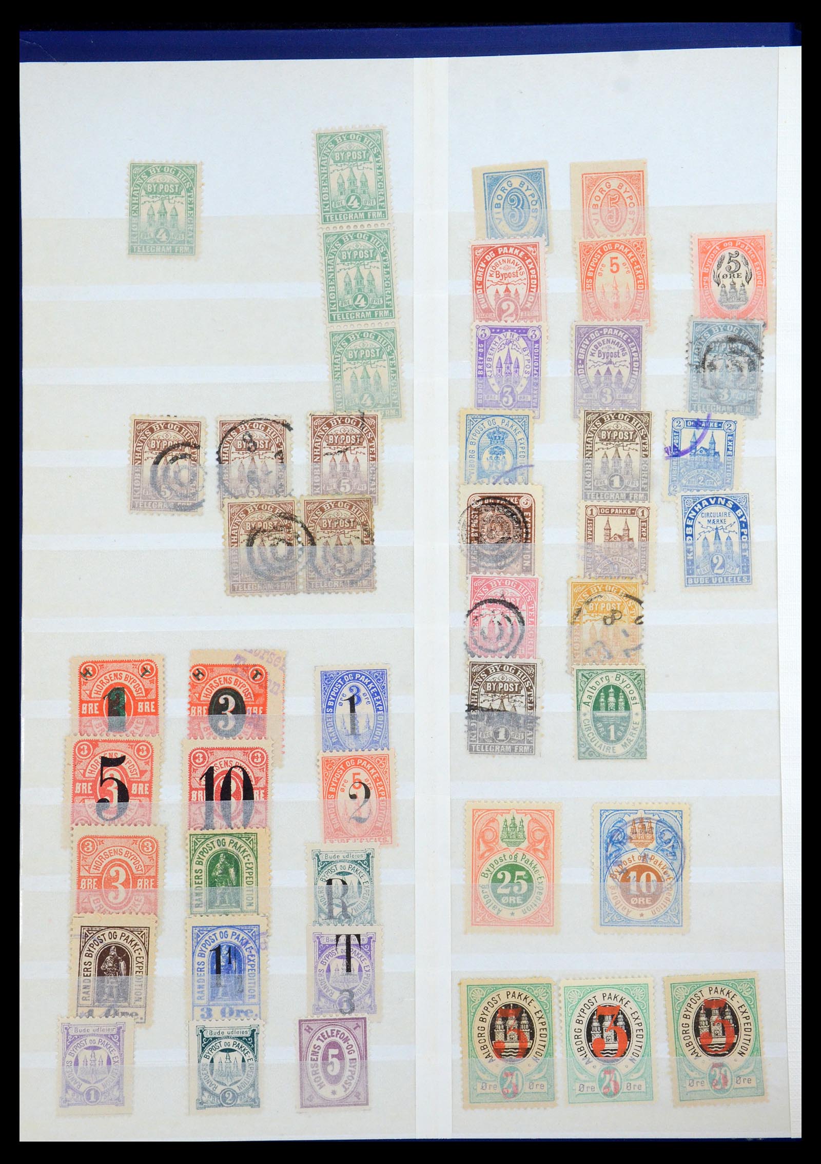 35568 004 - Postzegelverzameling 35568 Denemarken lokaalzegels.