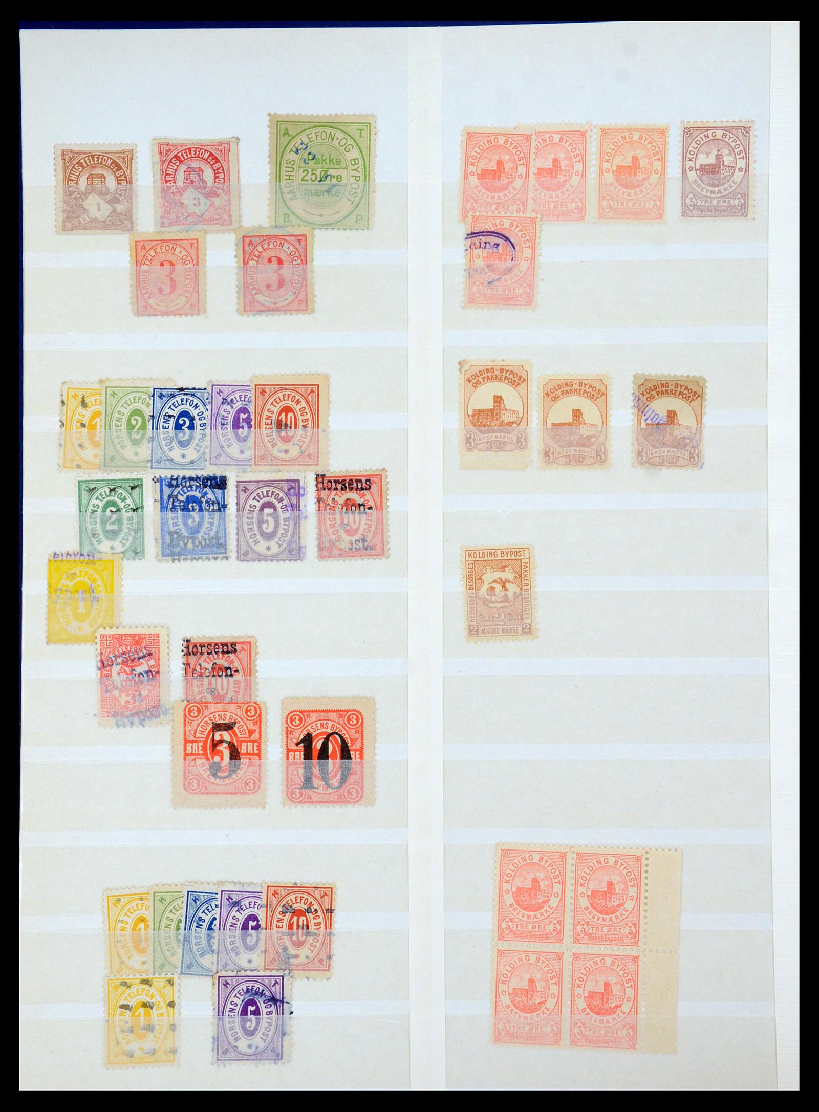 35568 006 - Postzegelverzameling 35568 Denemarken lokaalzegels.