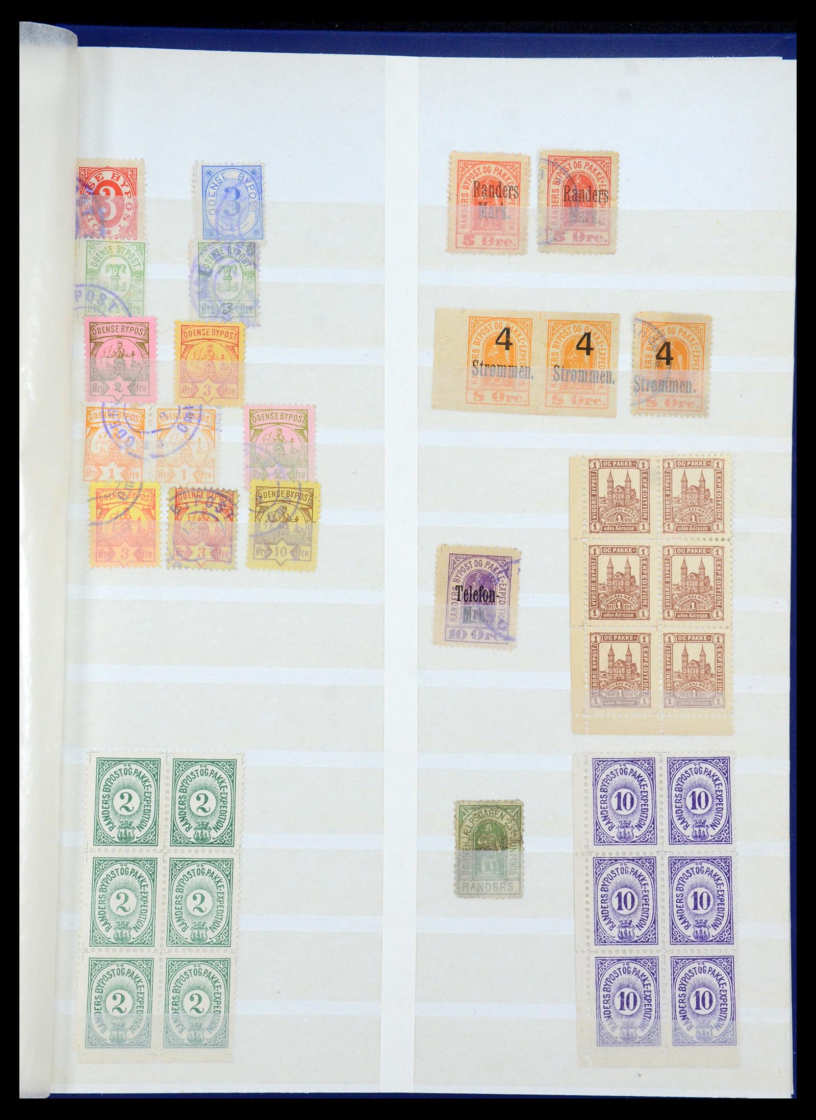 35568 007 - Postzegelverzameling 35568 Denemarken lokaalzegels.