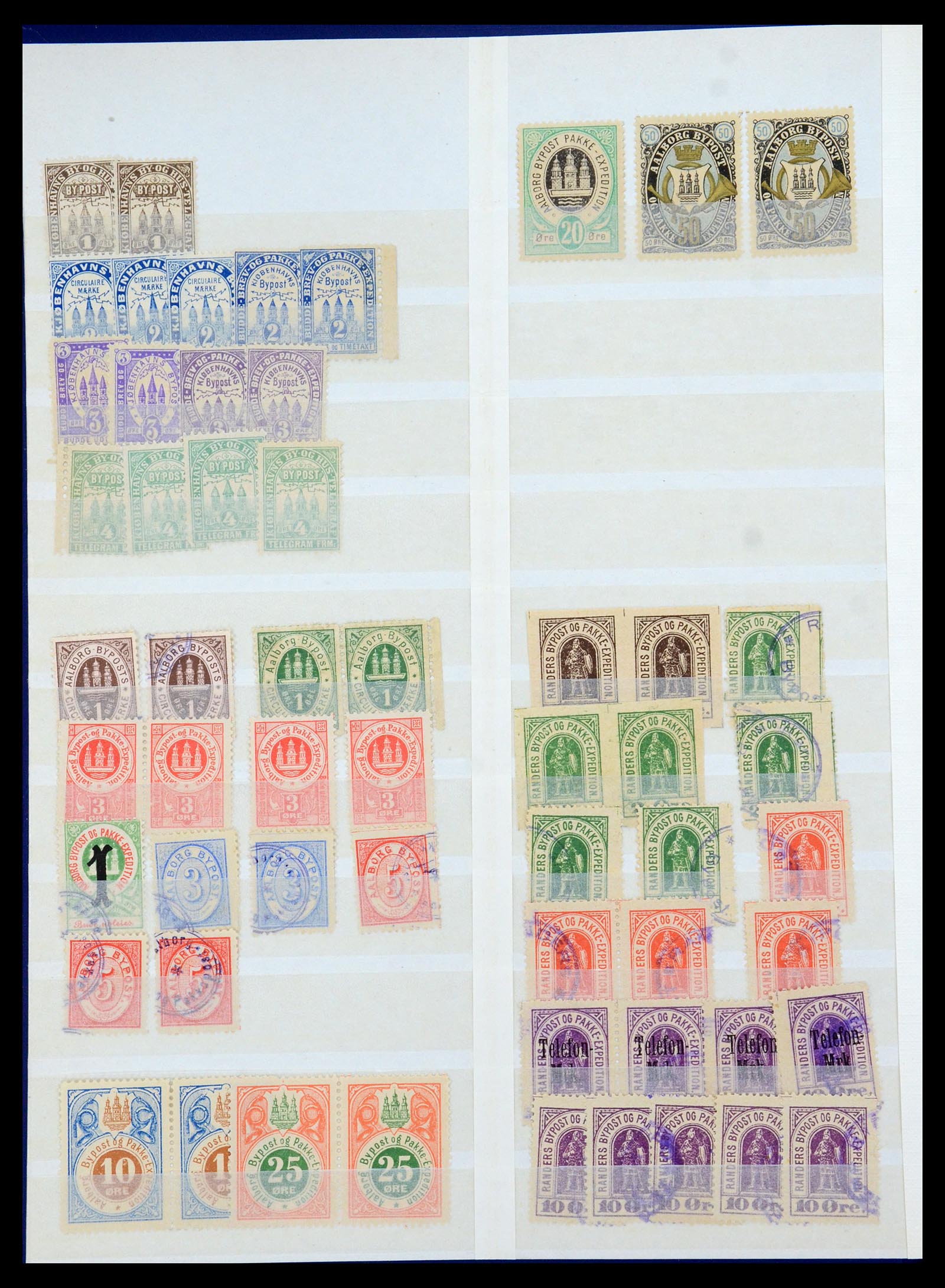 35568 012 - Postzegelverzameling 35568 Denemarken lokaalzegels.