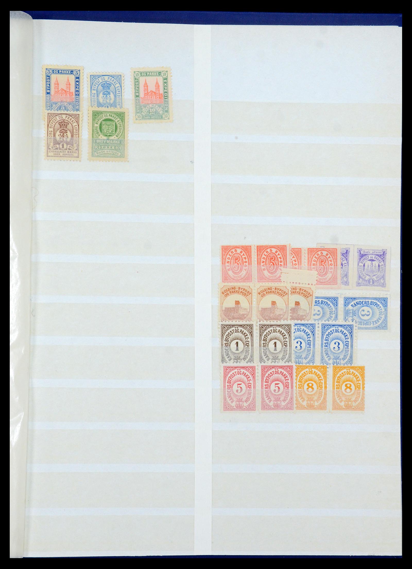 35568 013 - Postzegelverzameling 35568 Denemarken lokaalzegels.