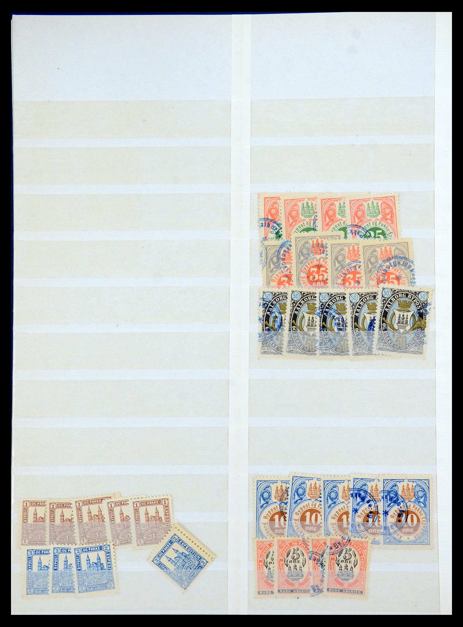 35568 014 - Postzegelverzameling 35568 Denemarken lokaalzegels.