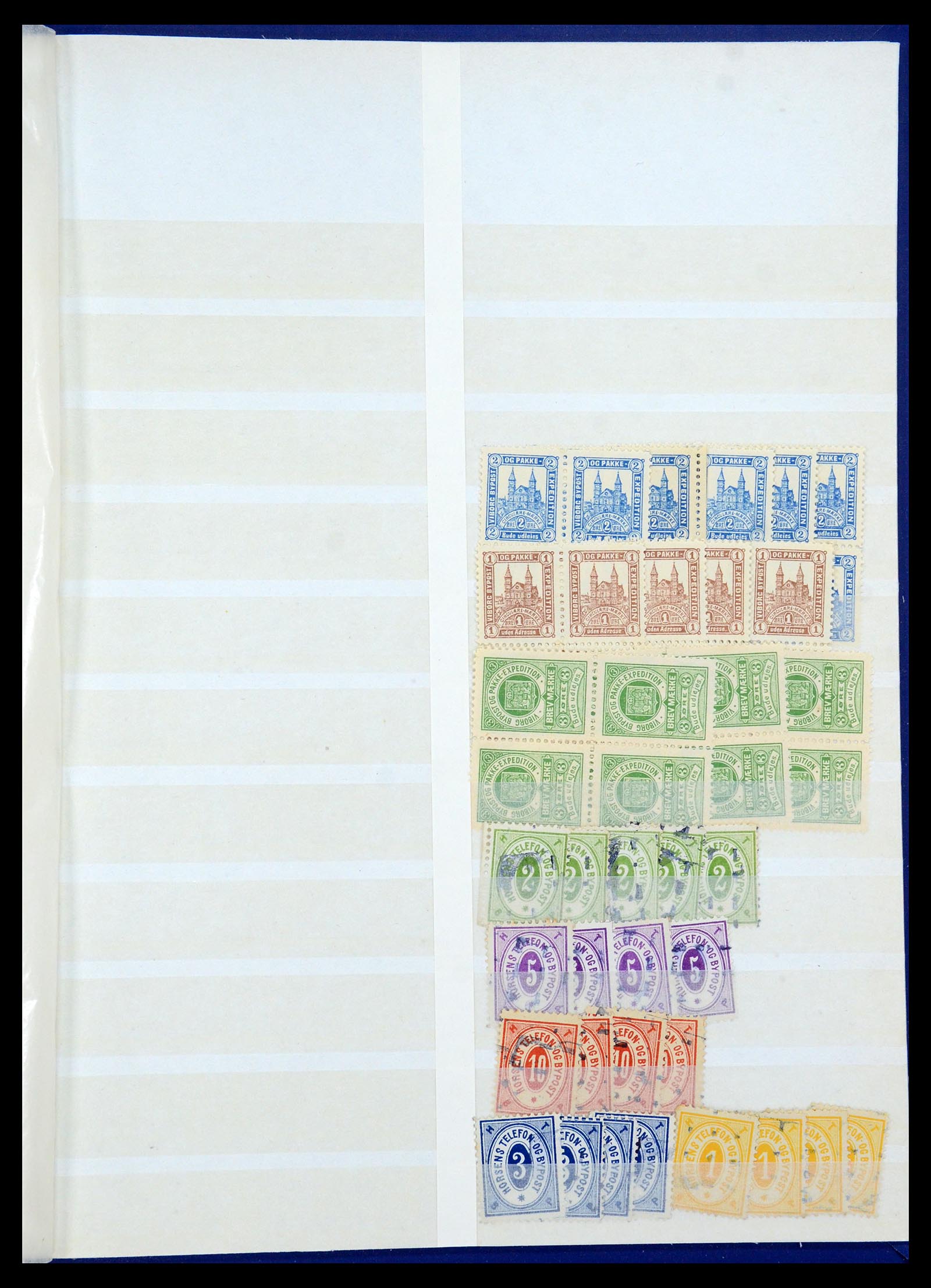 35568 015 - Postzegelverzameling 35568 Denemarken lokaalzegels.