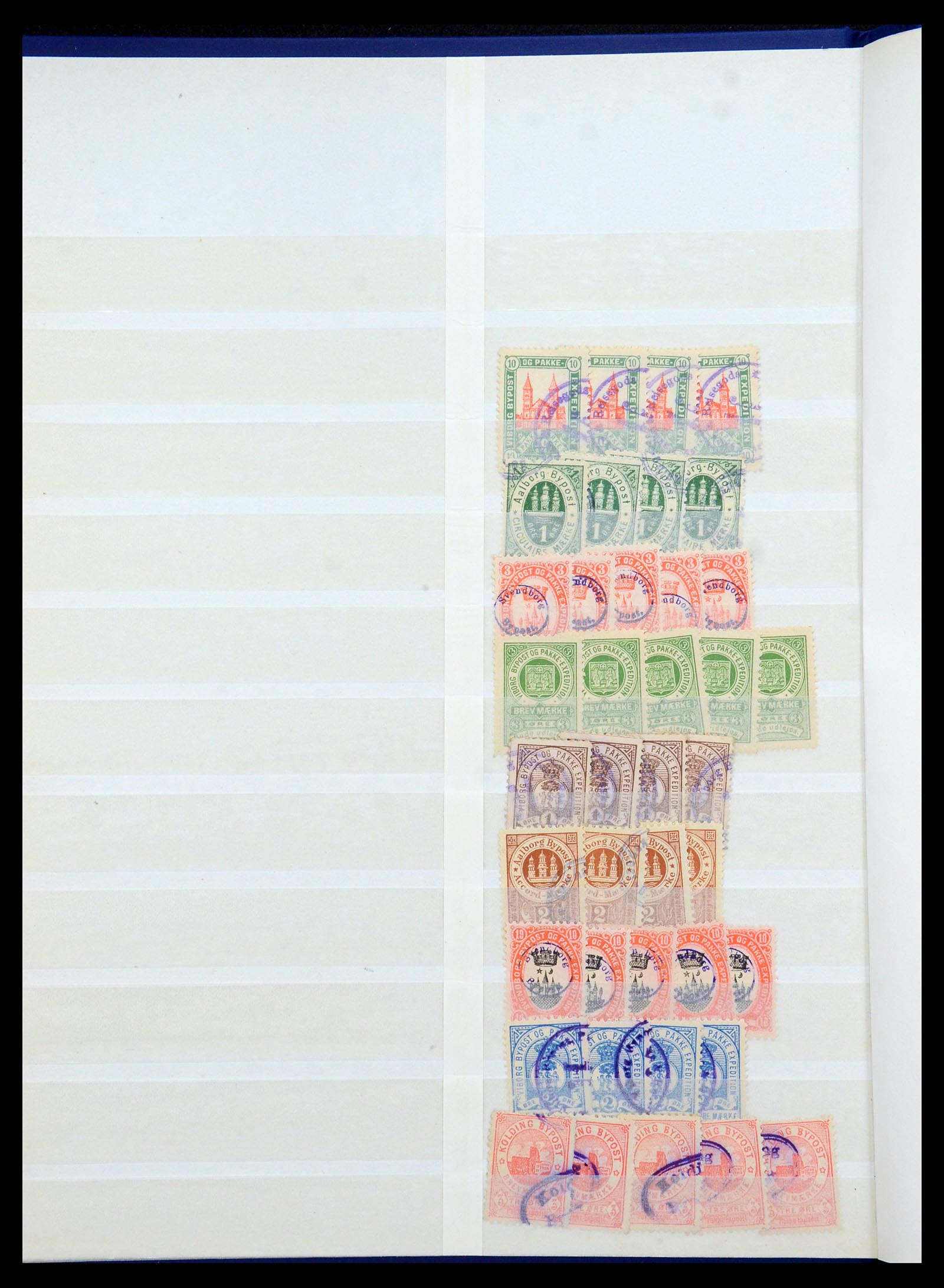 35568 016 - Postzegelverzameling 35568 Denemarken lokaalzegels.