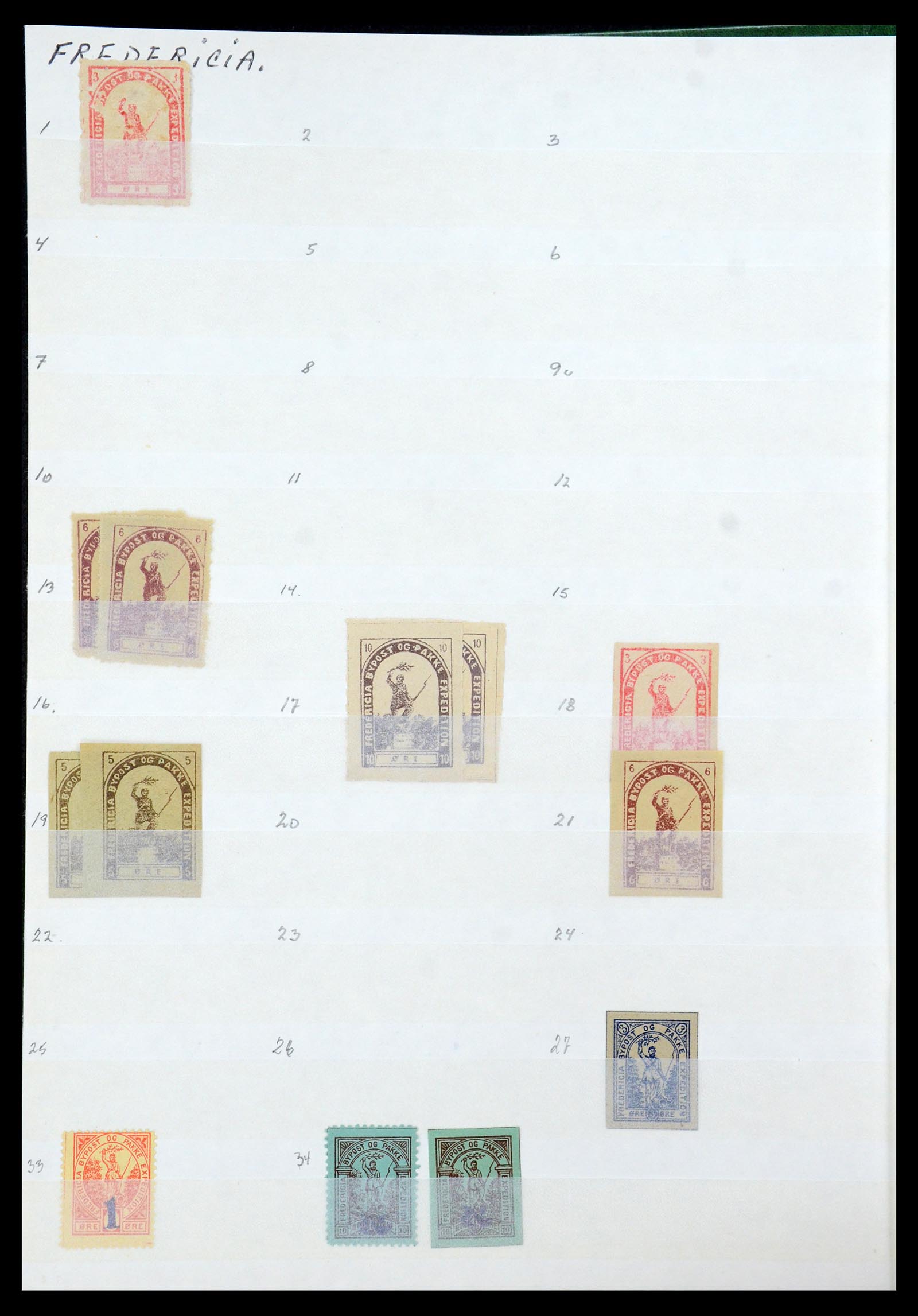 35568 017 - Postzegelverzameling 35568 Denemarken lokaalzegels.