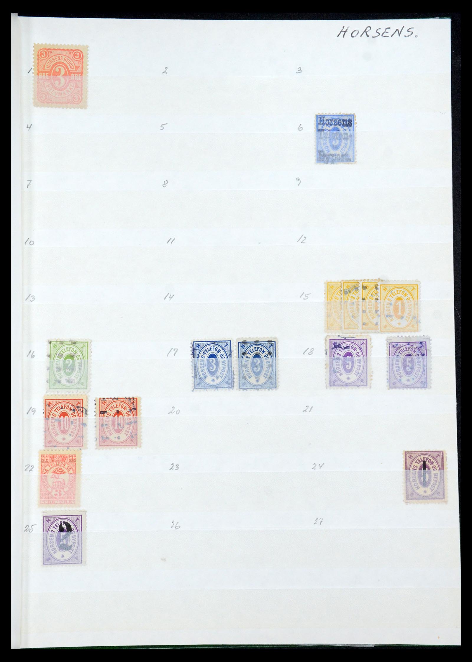 35568 018 - Postzegelverzameling 35568 Denemarken lokaalzegels.