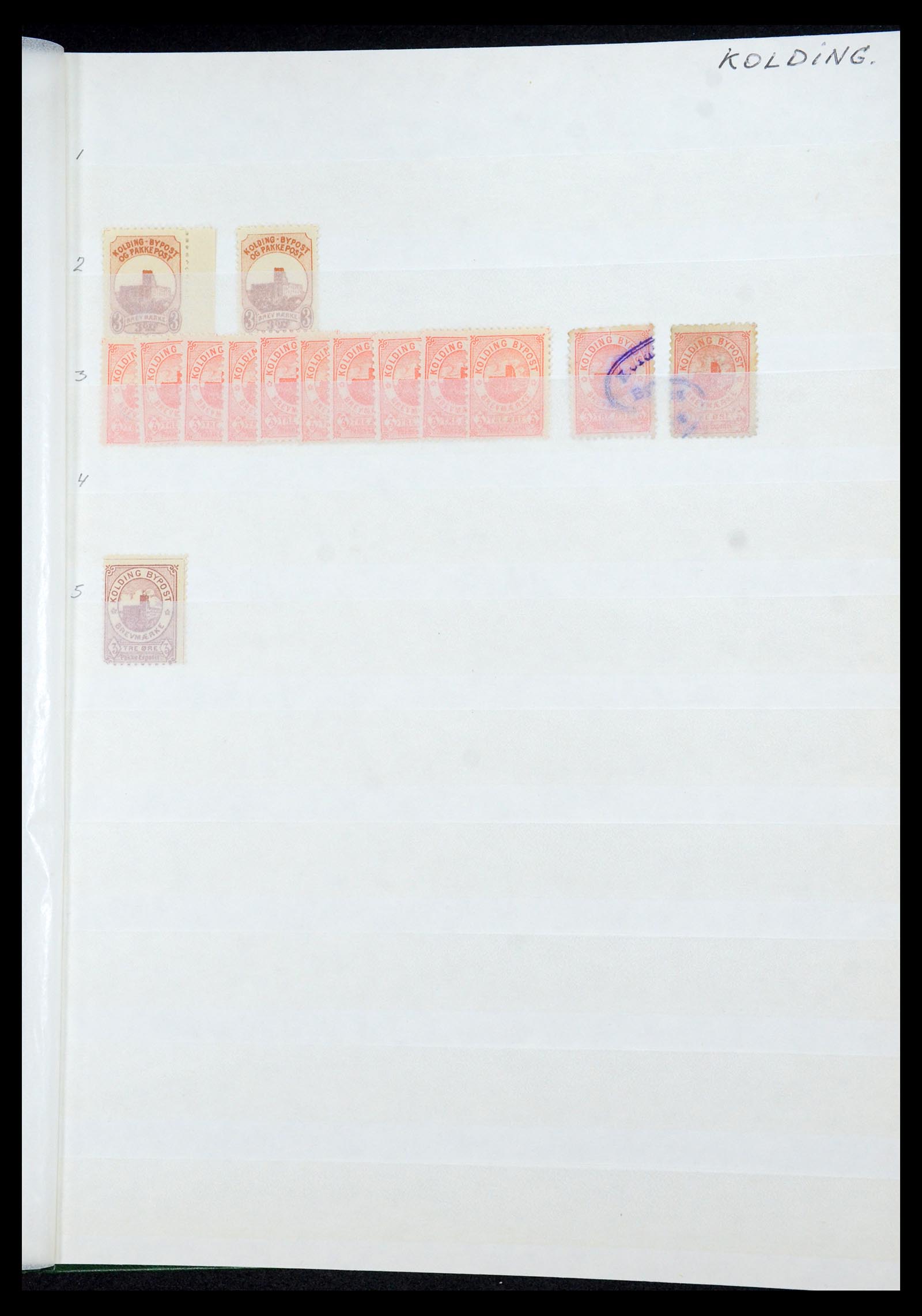 35568 022 - Postzegelverzameling 35568 Denemarken lokaalzegels.