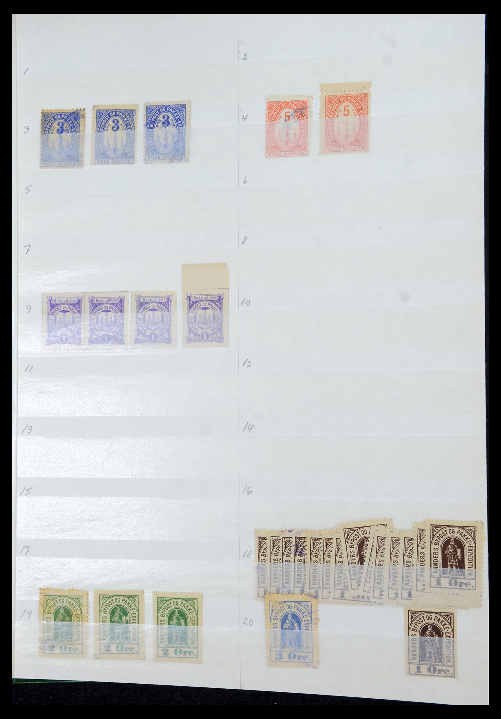35568 024 - Postzegelverzameling 35568 Denemarken lokaalzegels.