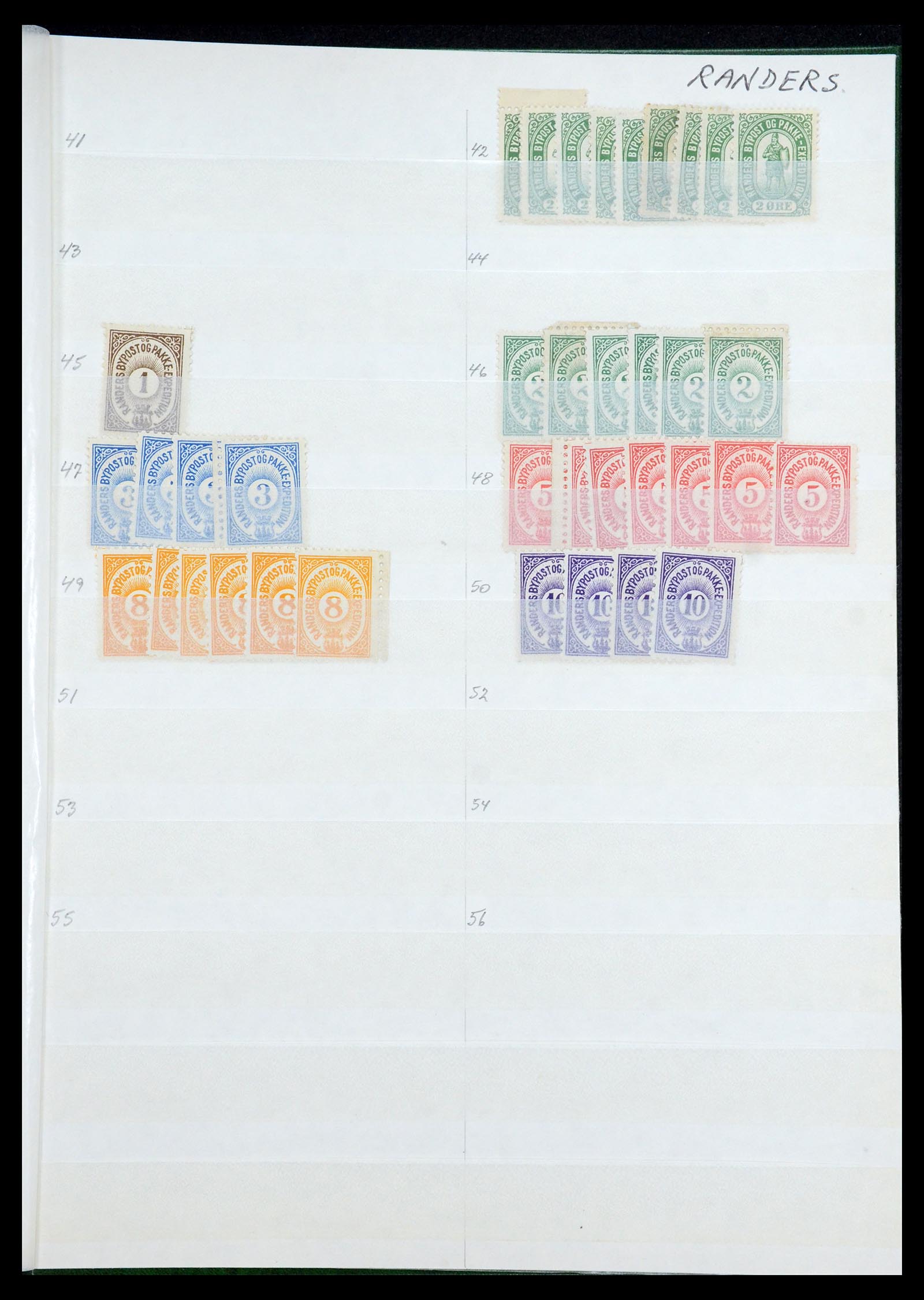 35568 026 - Postzegelverzameling 35568 Denemarken lokaalzegels.