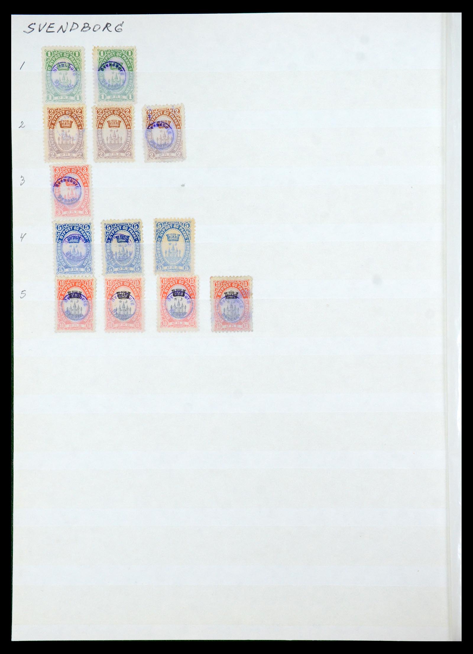 35568 027 - Postzegelverzameling 35568 Denemarken lokaalzegels.