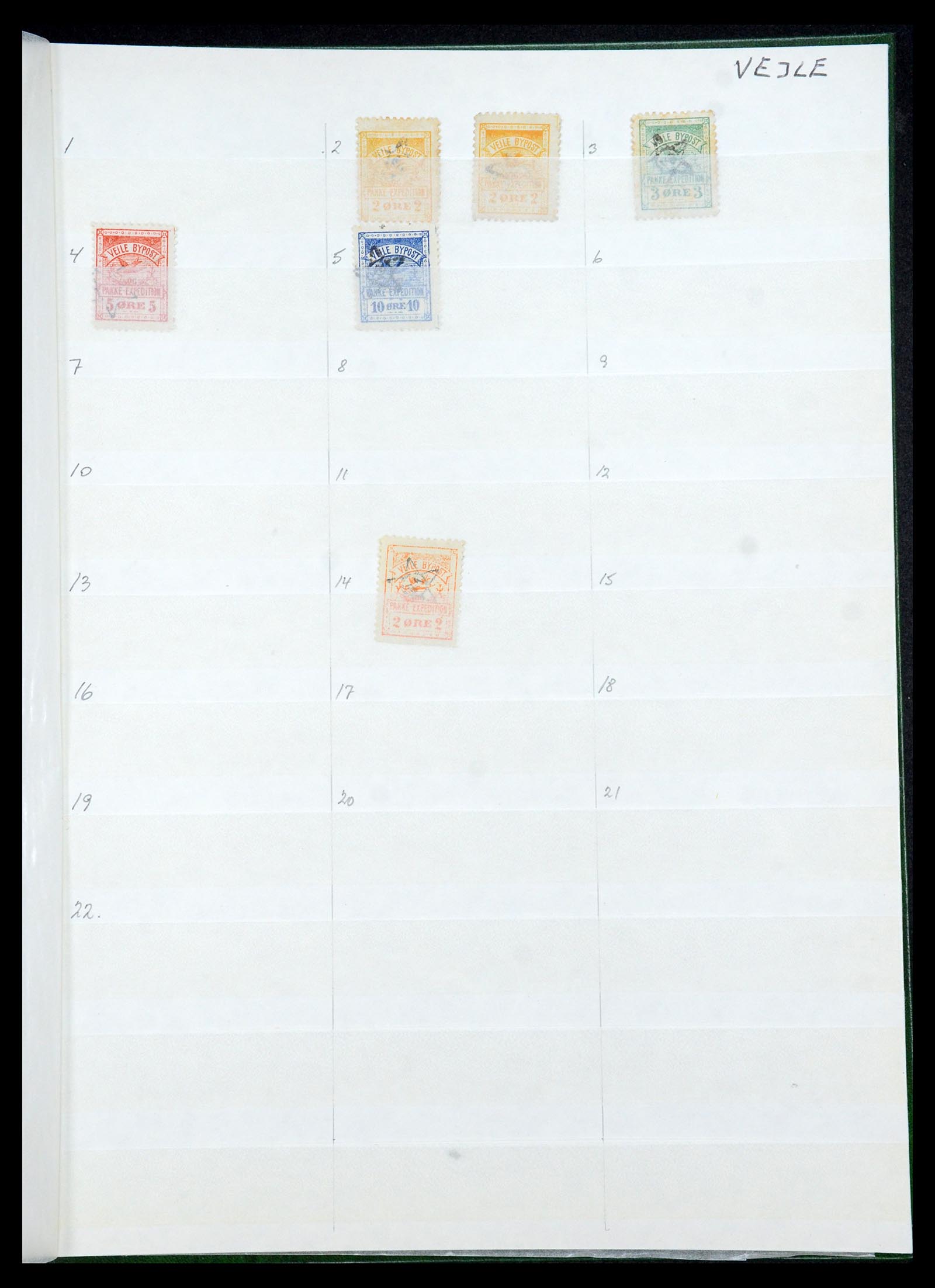 35568 028 - Postzegelverzameling 35568 Denemarken lokaalzegels.