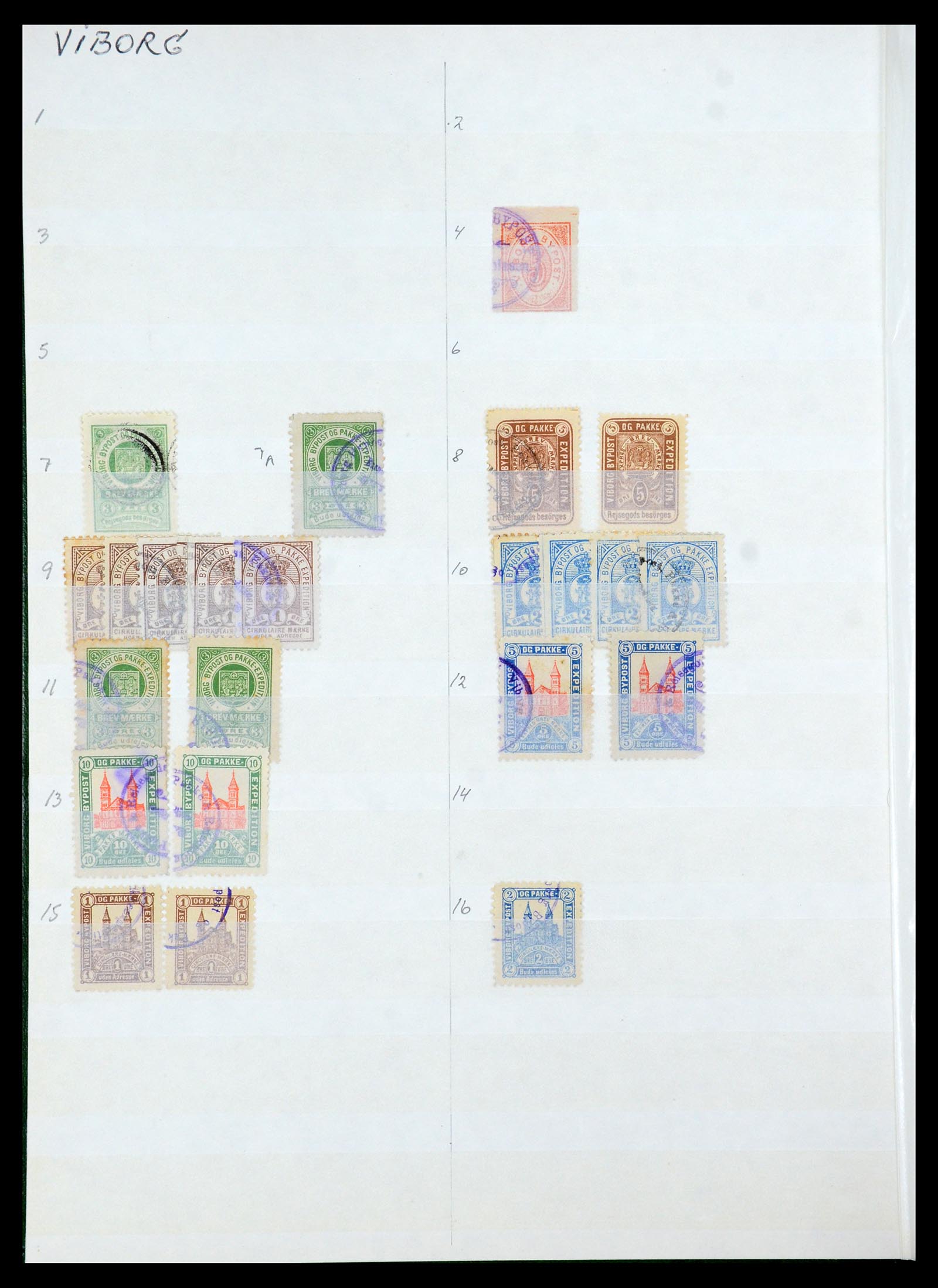 35568 029 - Postzegelverzameling 35568 Denemarken lokaalzegels.