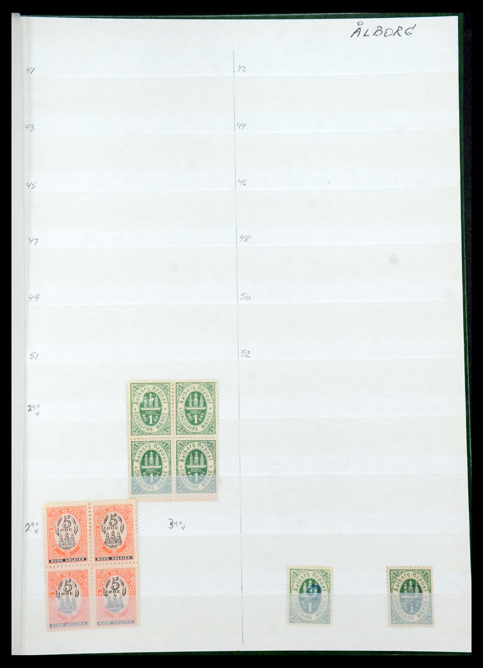 35568 032 - Postzegelverzameling 35568 Denemarken lokaalzegels.