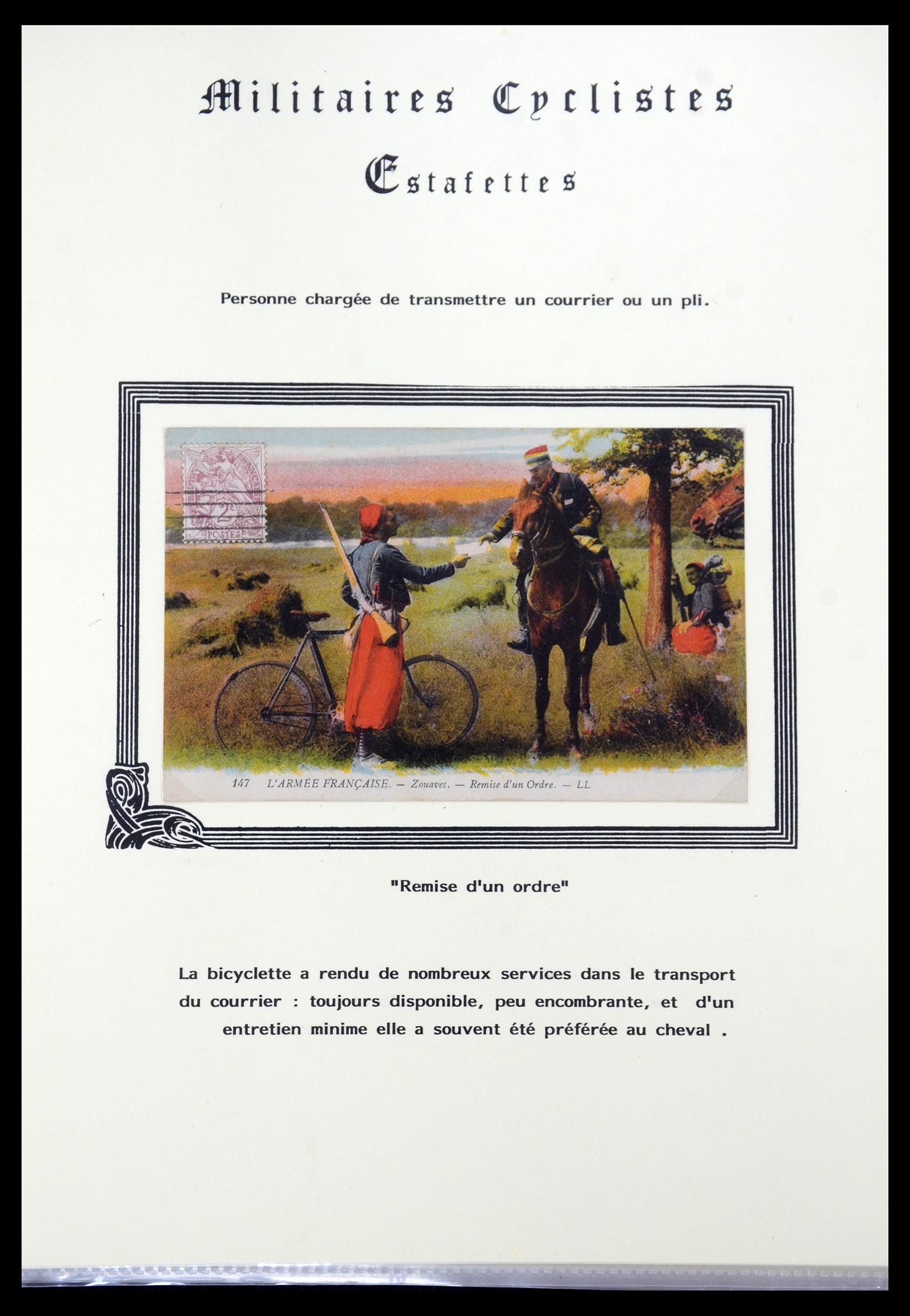 35569 001 - Postzegelverzameling 35569 Motief fietsen 1914-1918.