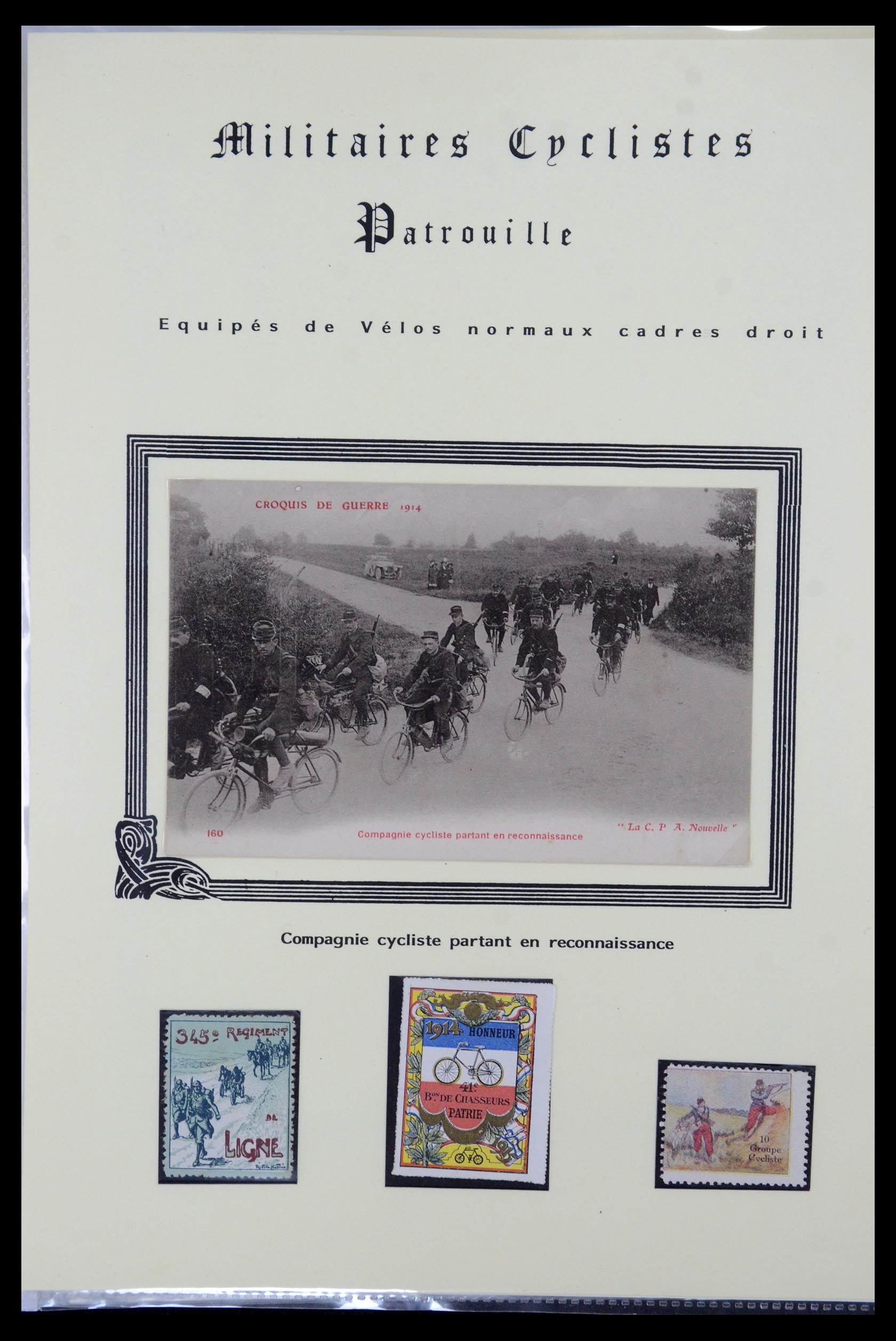 35569 005 - Postzegelverzameling 35569 Motief fietsen 1914-1918.