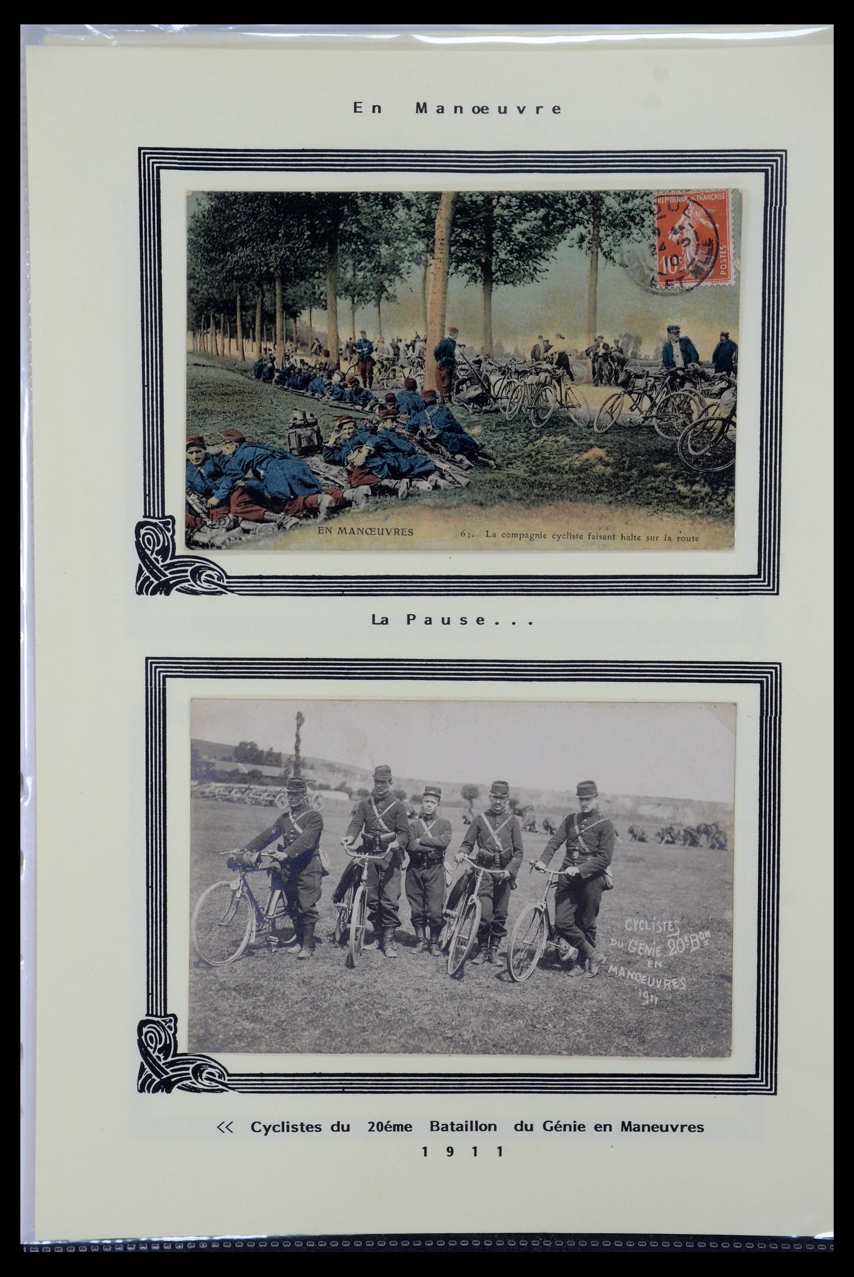 35569 010 - Postzegelverzameling 35569 Motief fietsen 1914-1918.
