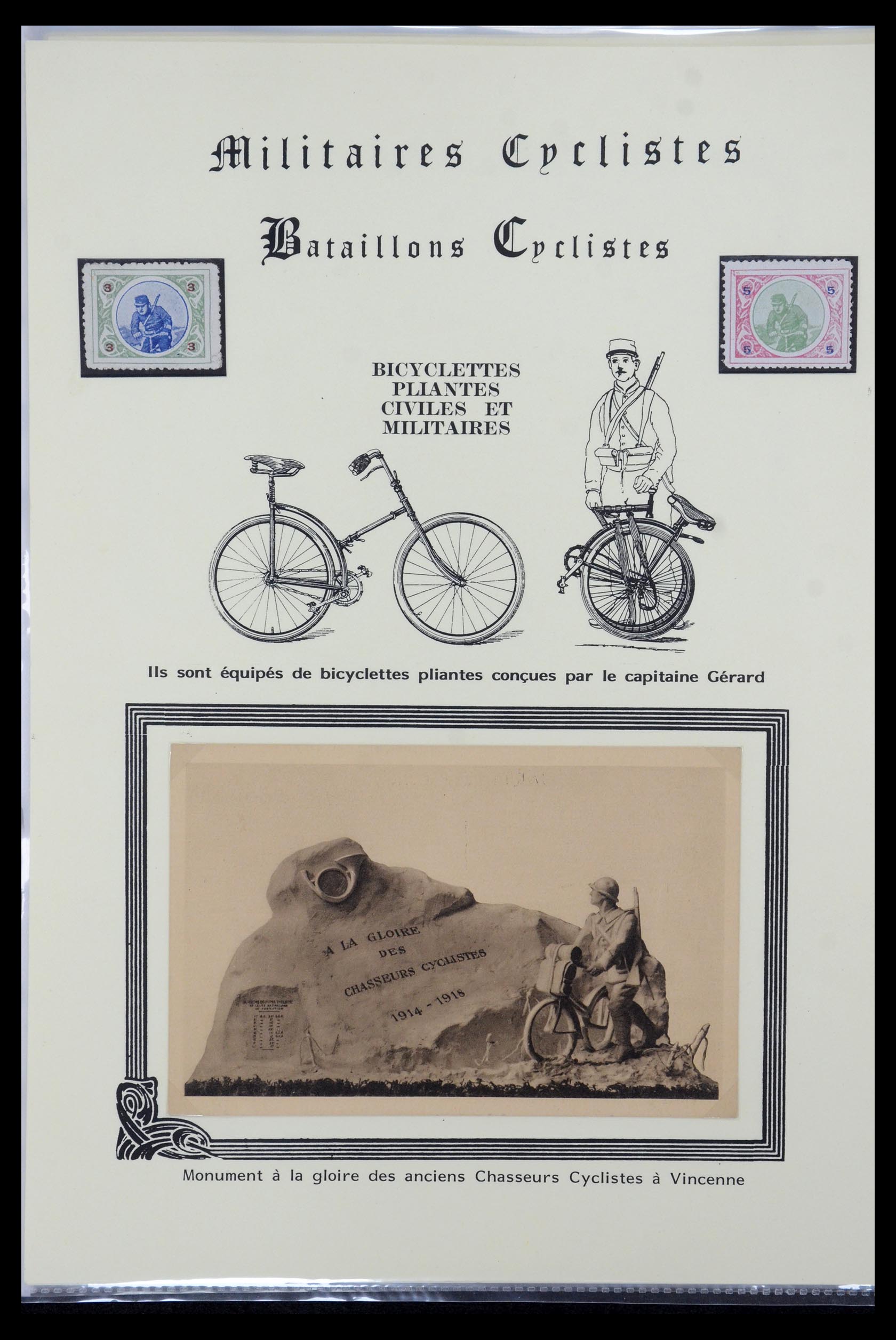 35569 014 - Stamp Collection 35569 Bicycles 1914-1918.