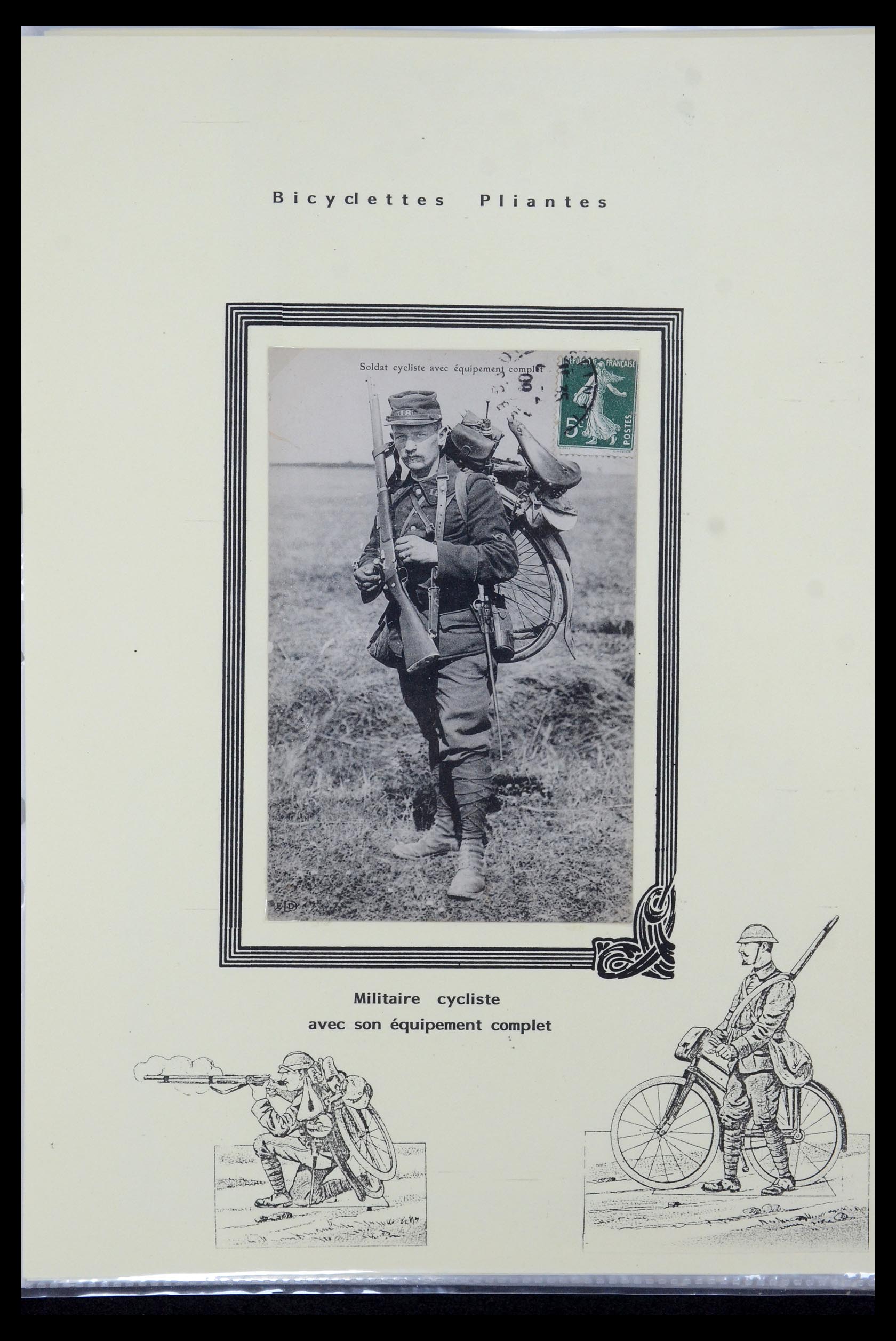 35569 016 - Postzegelverzameling 35569 Motief fietsen 1914-1918.
