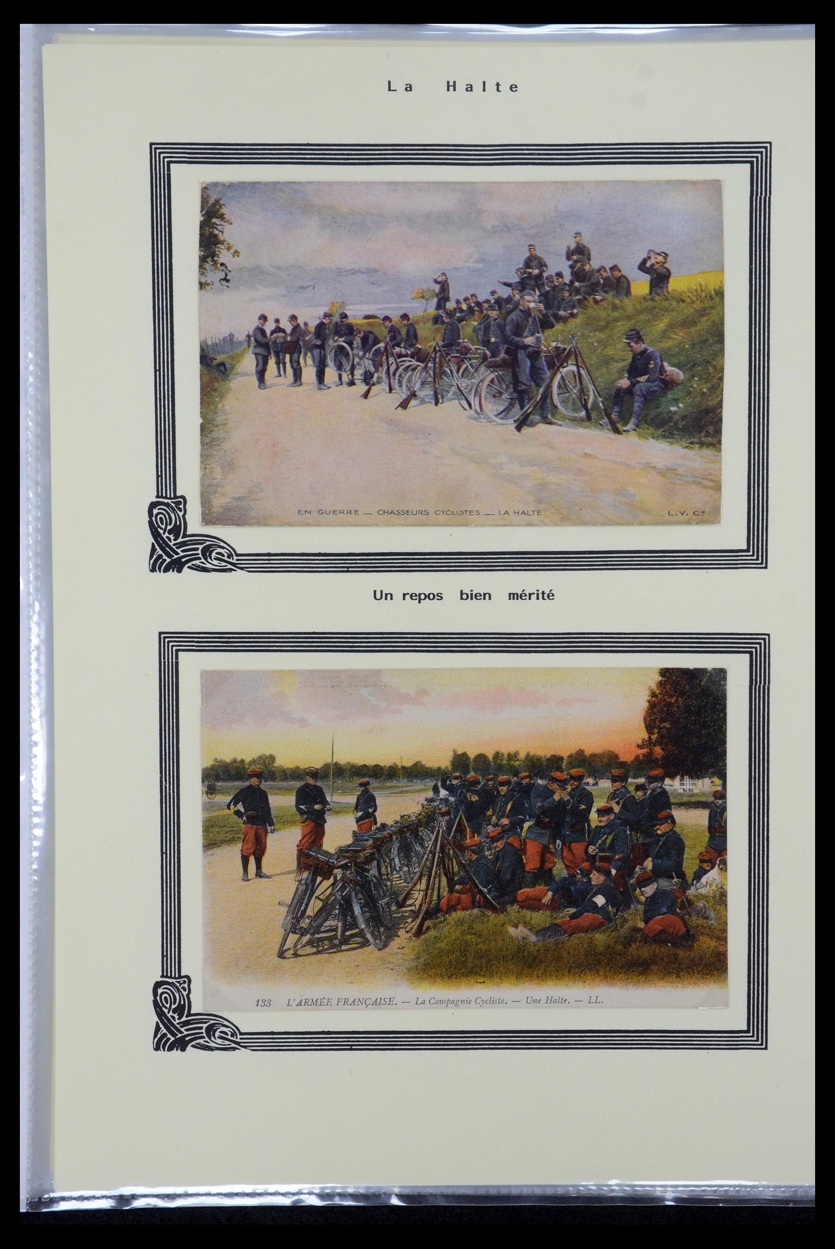 35569 026 - Postzegelverzameling 35569 Motief fietsen 1914-1918.