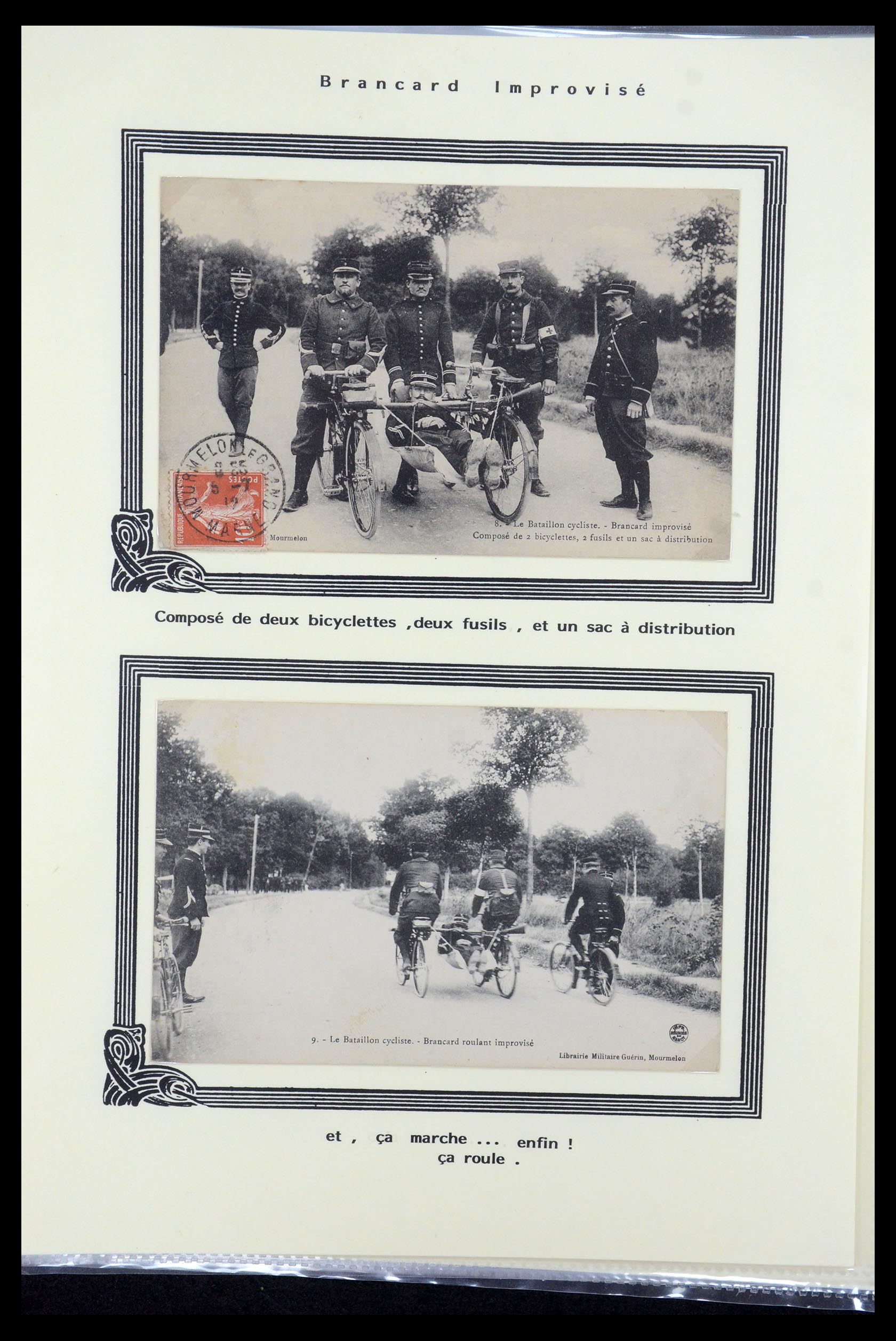 35569 029 - Postzegelverzameling 35569 Motief fietsen 1914-1918.