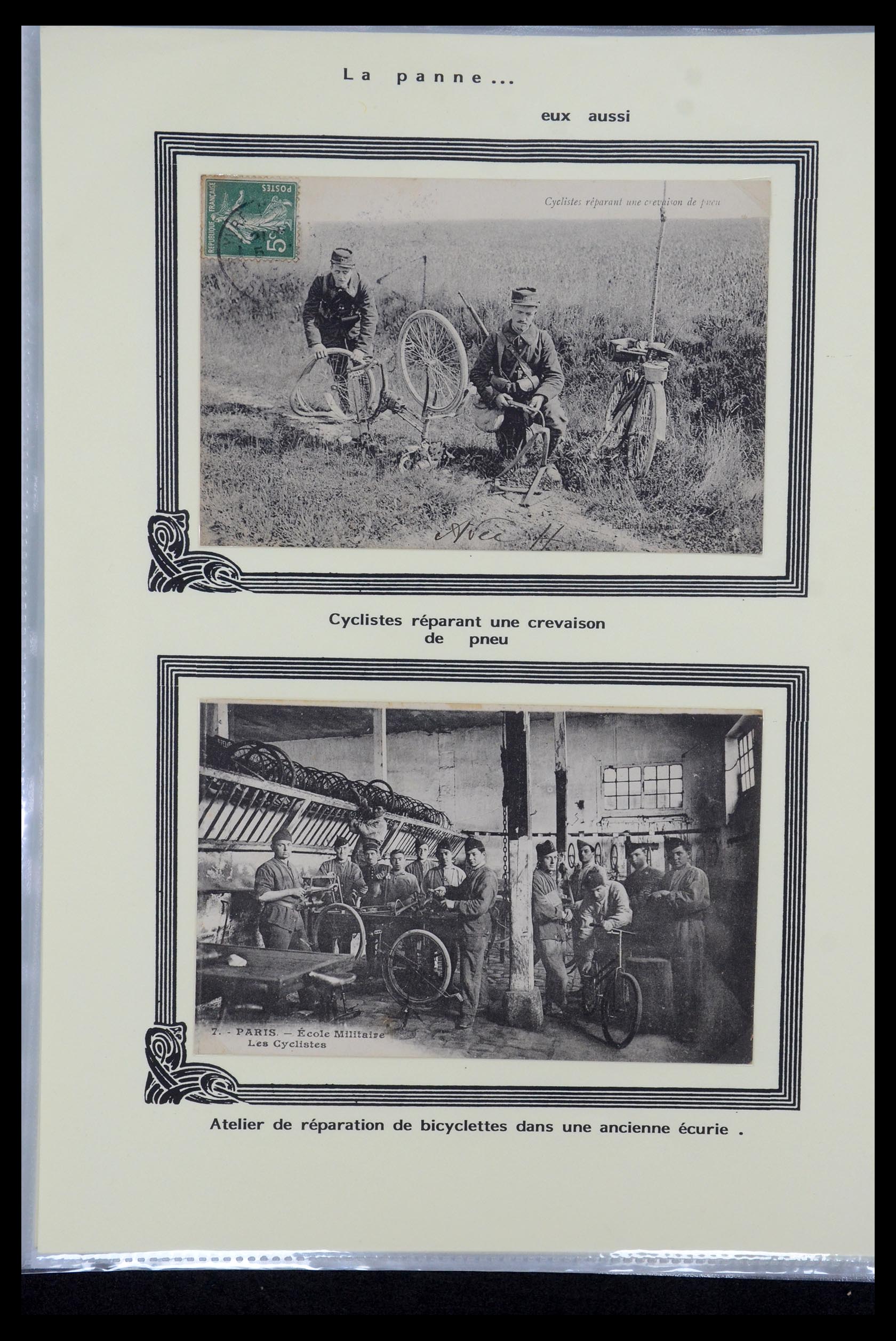 35569 032 - Postzegelverzameling 35569 Motief fietsen 1914-1918.