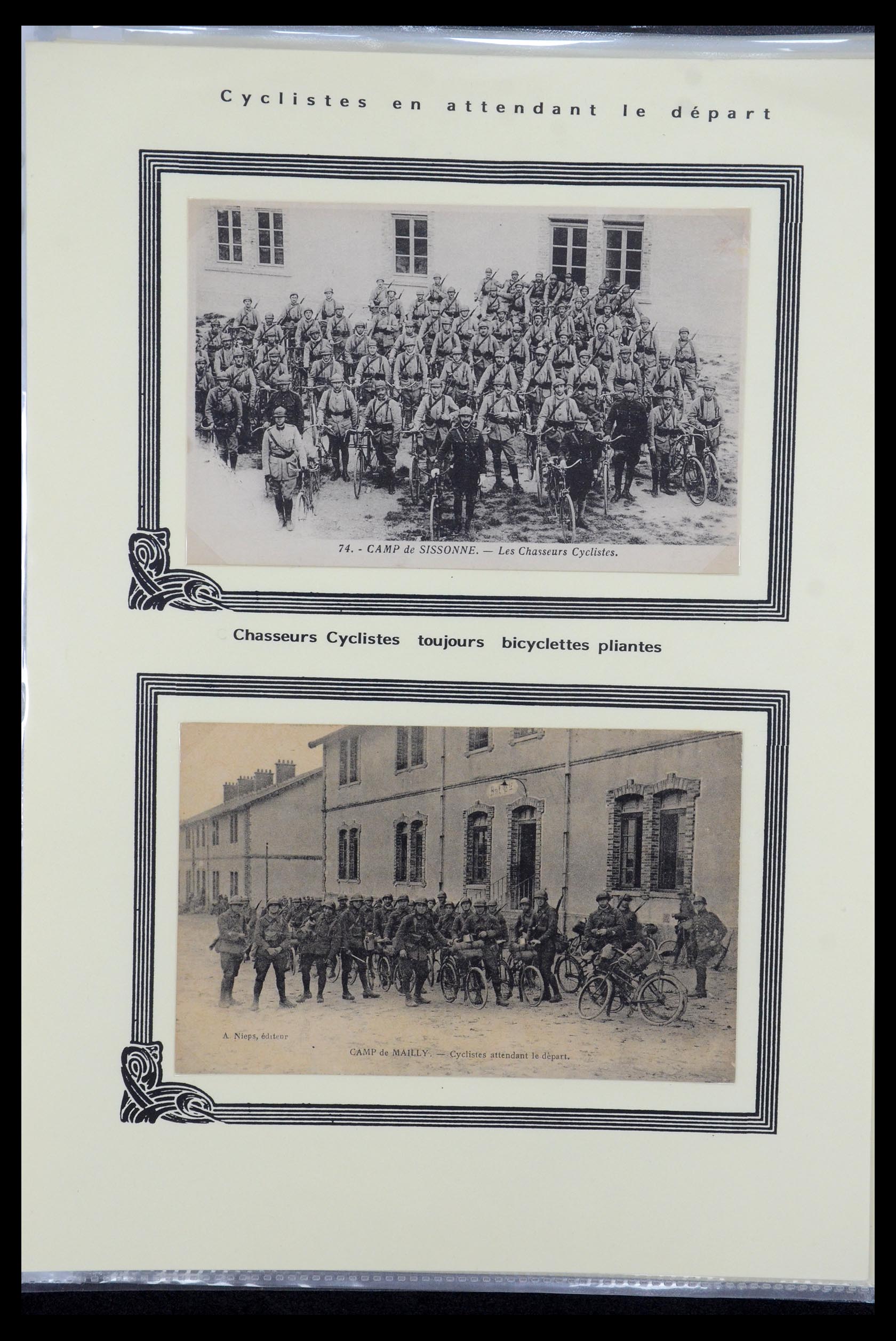 35569 033 - Postzegelverzameling 35569 Motief fietsen 1914-1918.