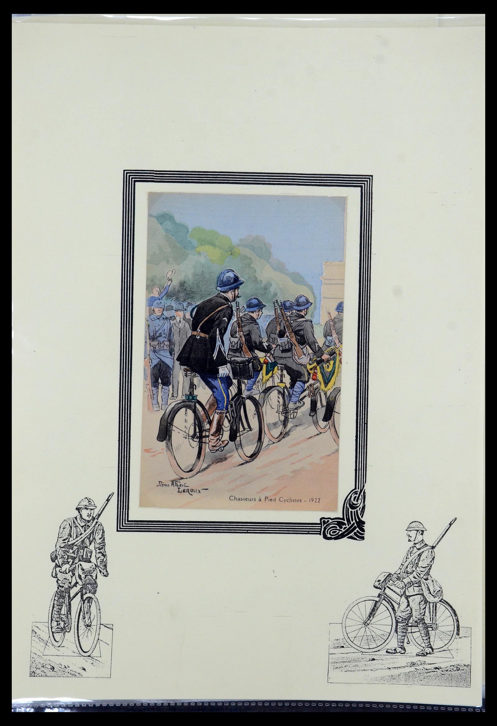 35569 035 - Postzegelverzameling 35569 Motief fietsen 1914-1918.
