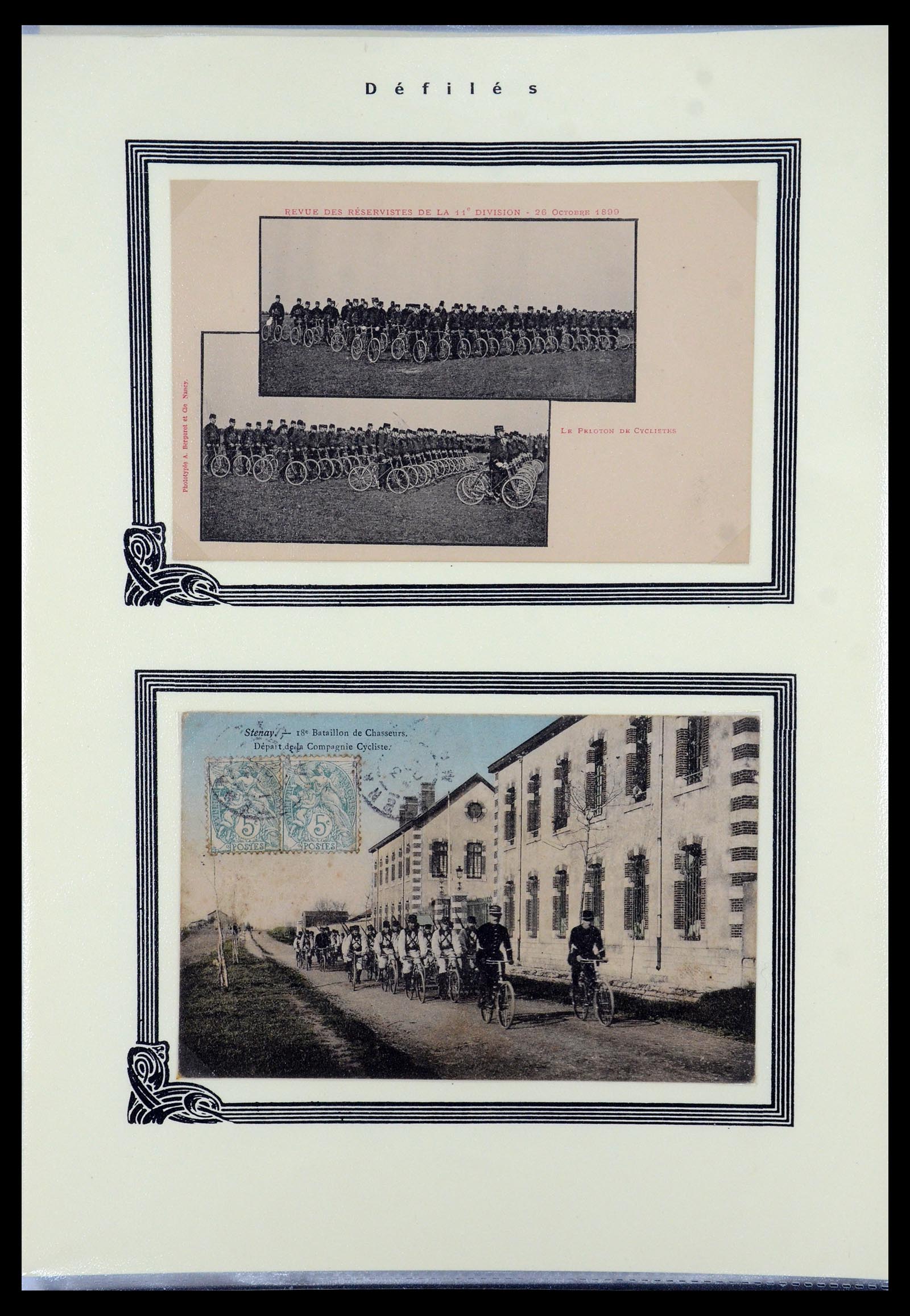 35569 037 - Postzegelverzameling 35569 Motief fietsen 1914-1918.