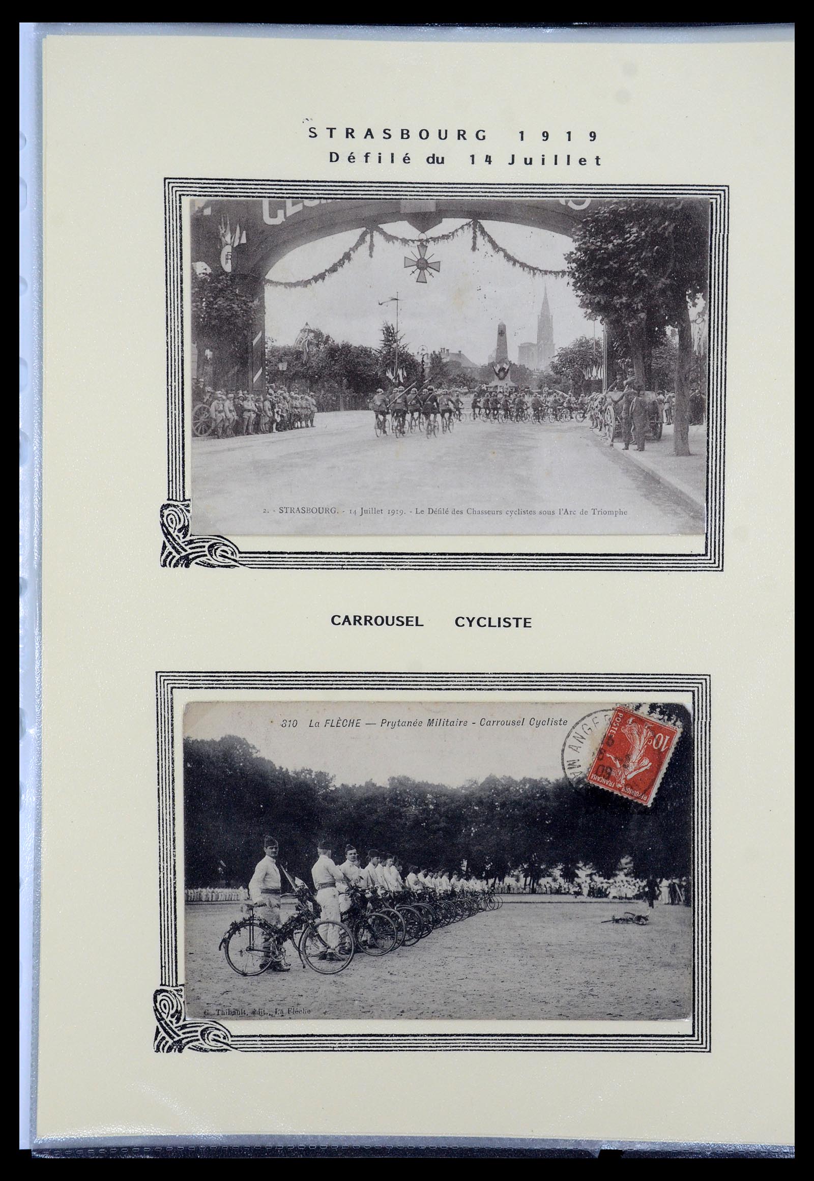 35569 043 - Postzegelverzameling 35569 Motief fietsen 1914-1918.