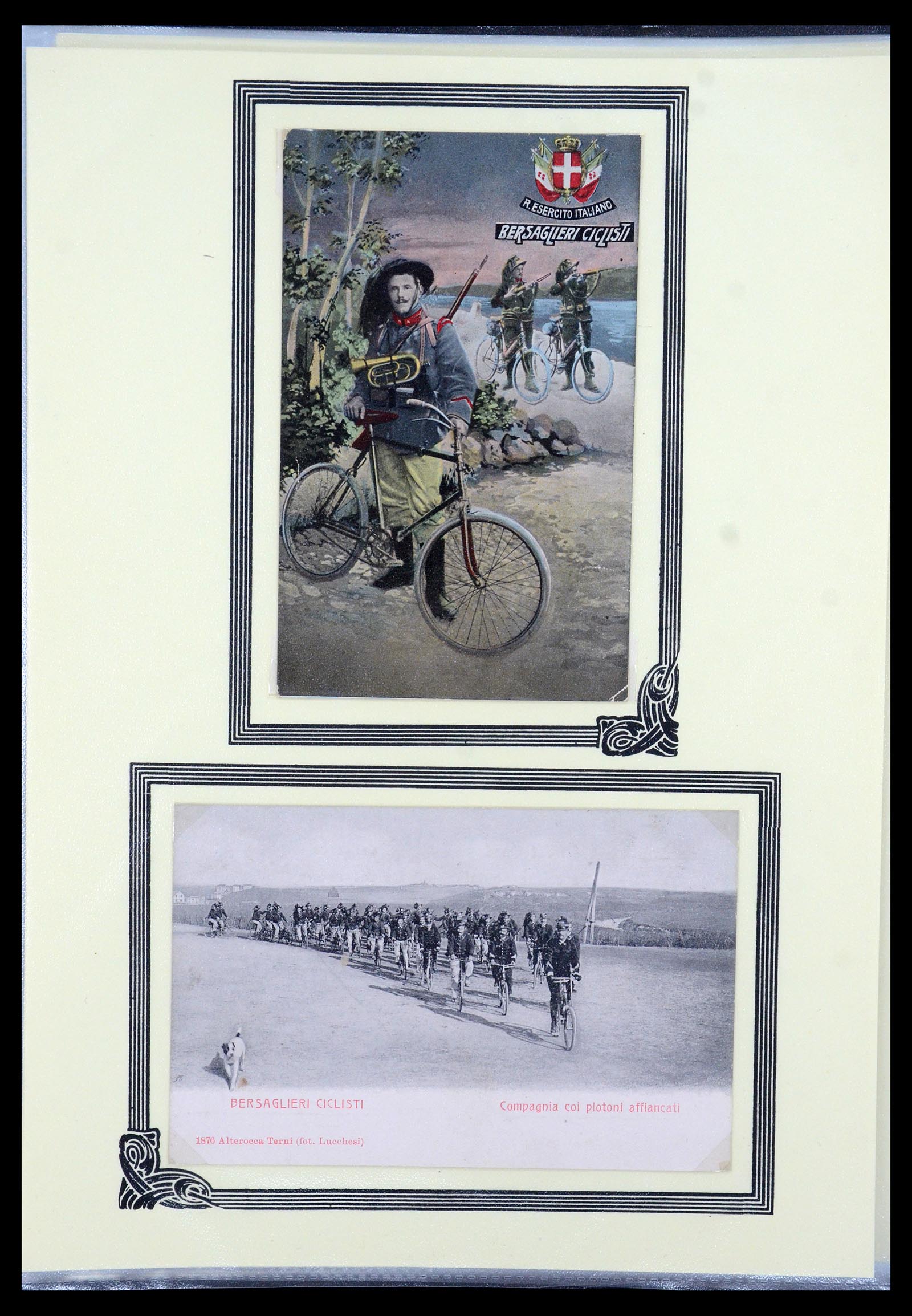 35569 051 - Postzegelverzameling 35569 Motief fietsen 1914-1918.