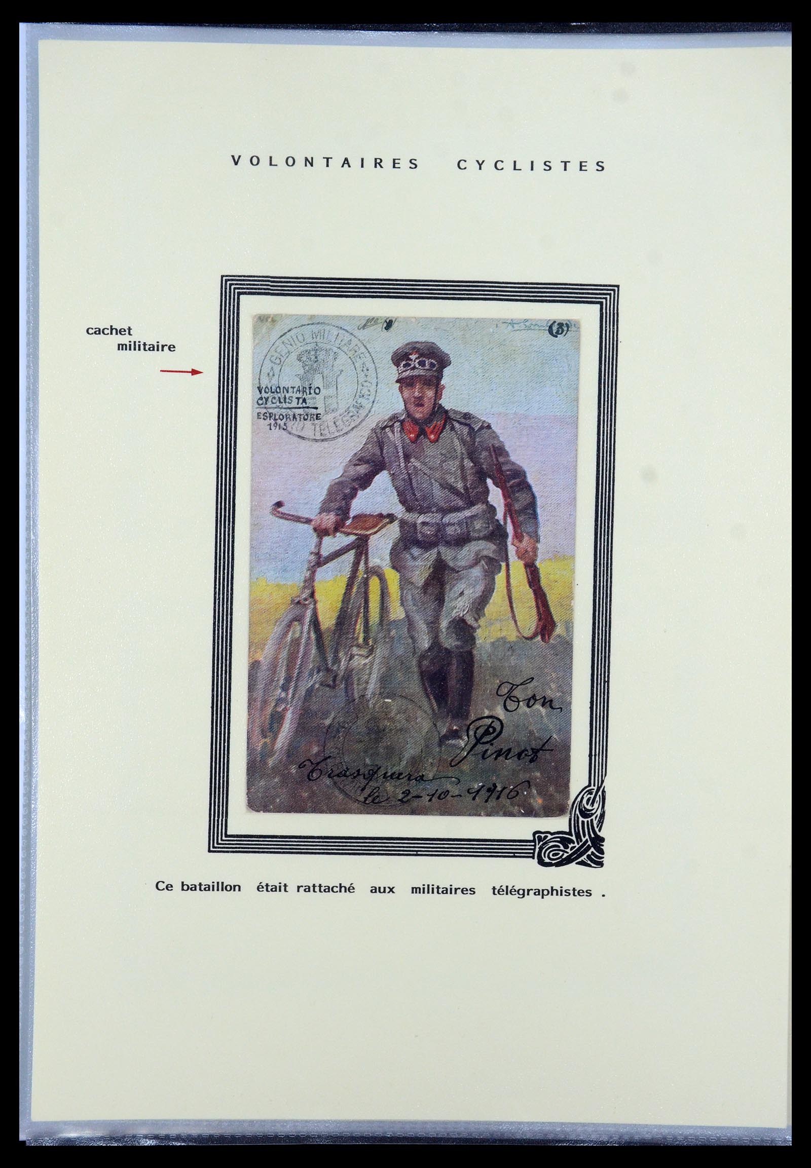 35569 055 - Postzegelverzameling 35569 Motief fietsen 1914-1918.