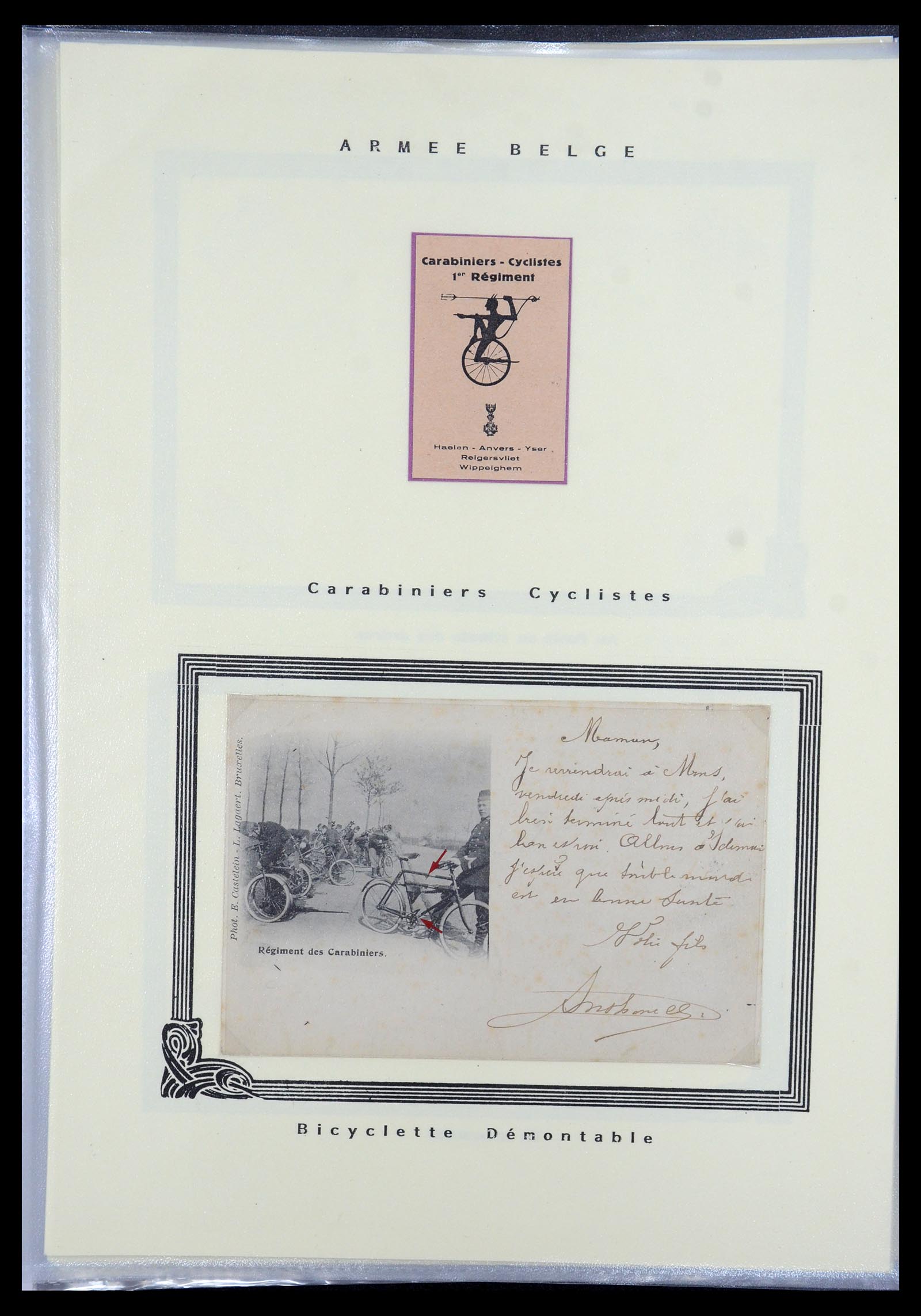 35569 070 - Postzegelverzameling 35569 Motief fietsen 1914-1918.