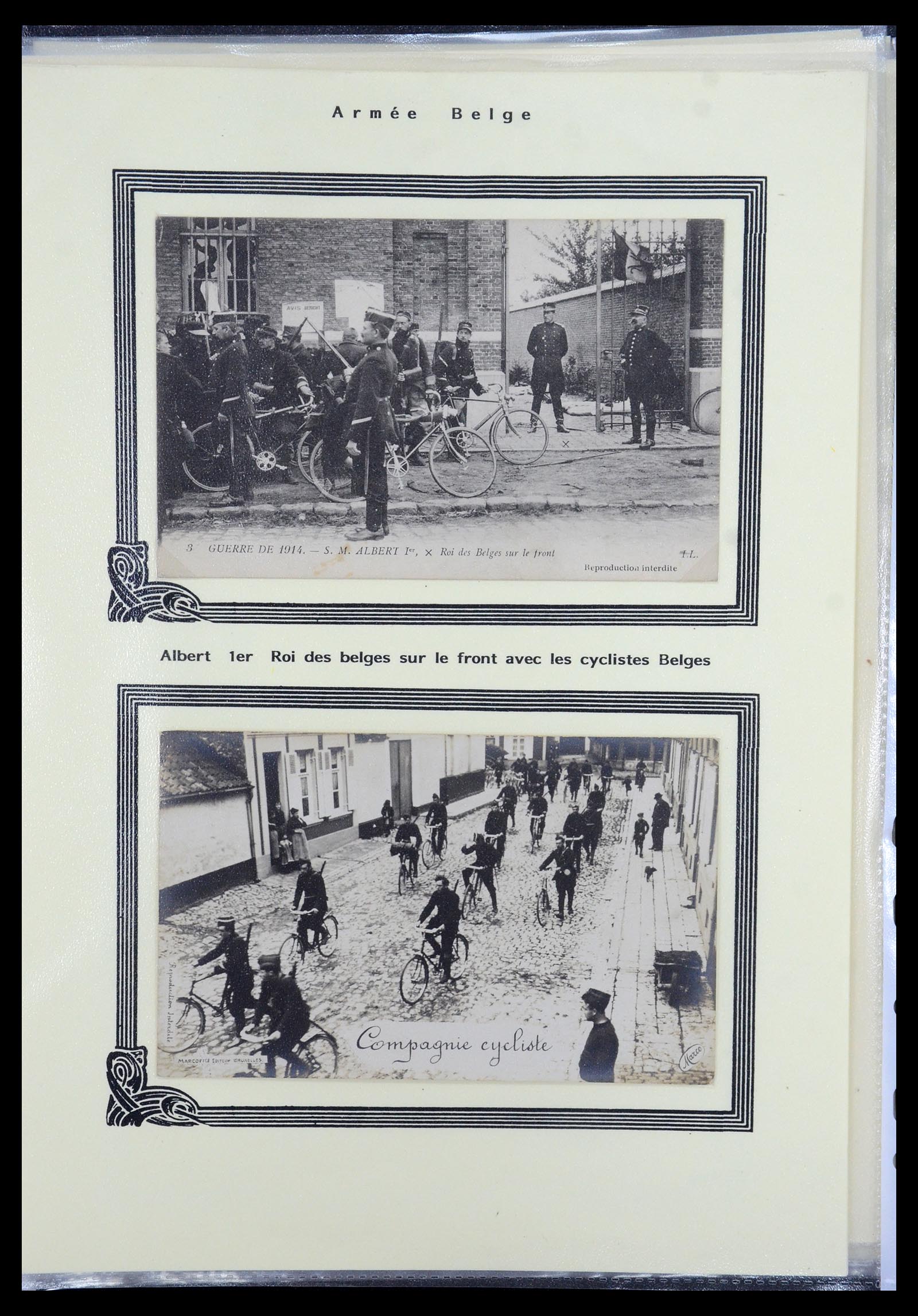 35569 073 - Postzegelverzameling 35569 Motief fietsen 1914-1918.