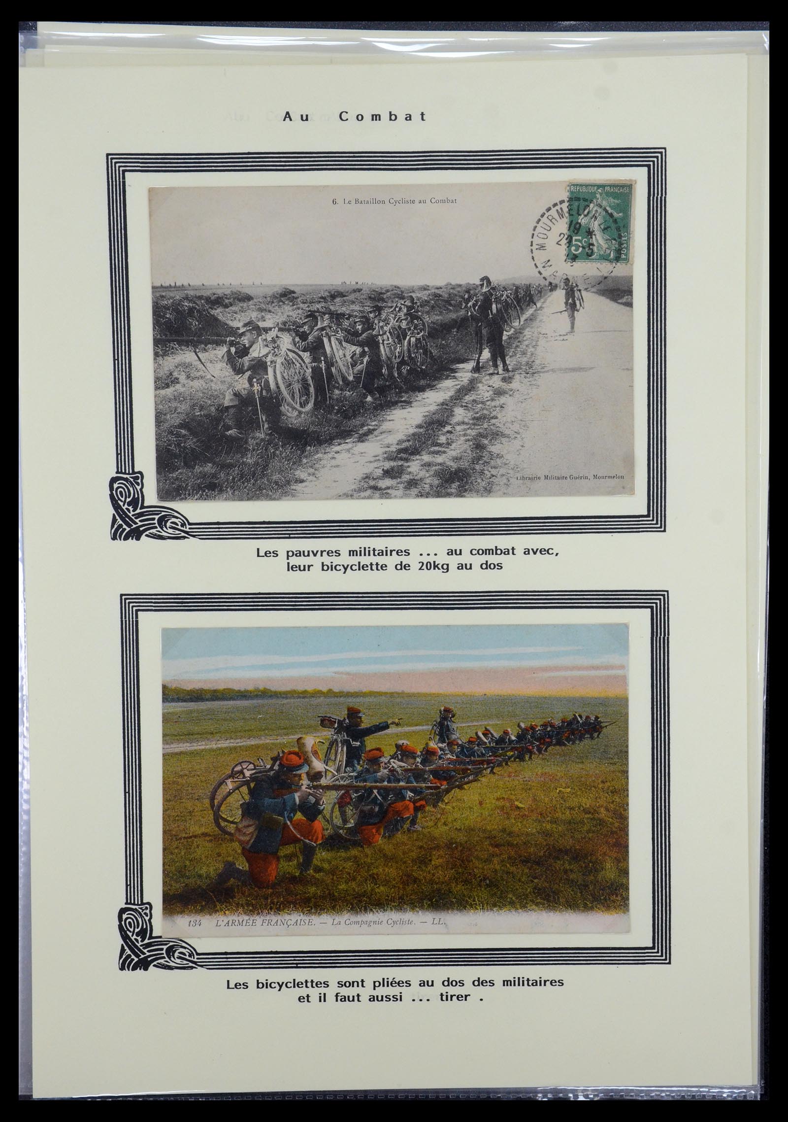 35569 076 - Postzegelverzameling 35569 Motief fietsen 1914-1918.