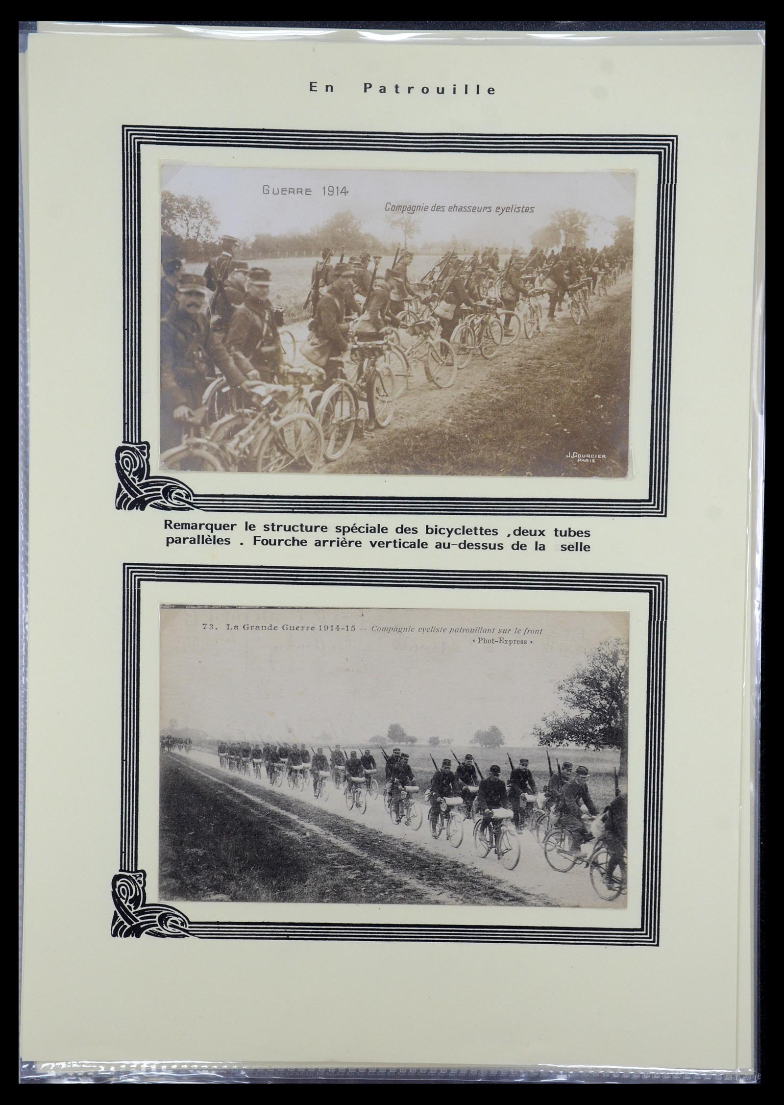 35569 078 - Postzegelverzameling 35569 Motief fietsen 1914-1918.