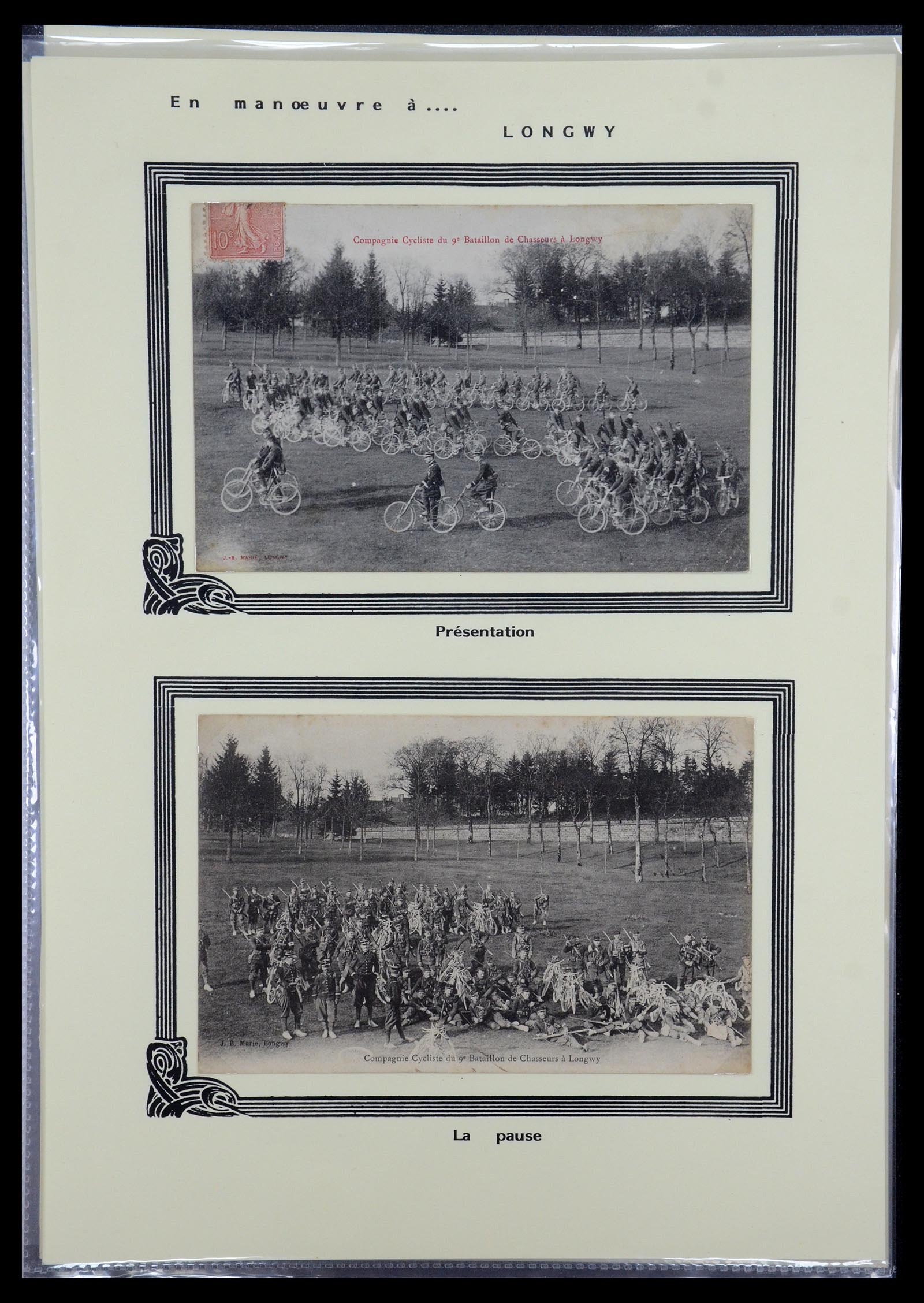 35569 080 - Postzegelverzameling 35569 Motief fietsen 1914-1918.